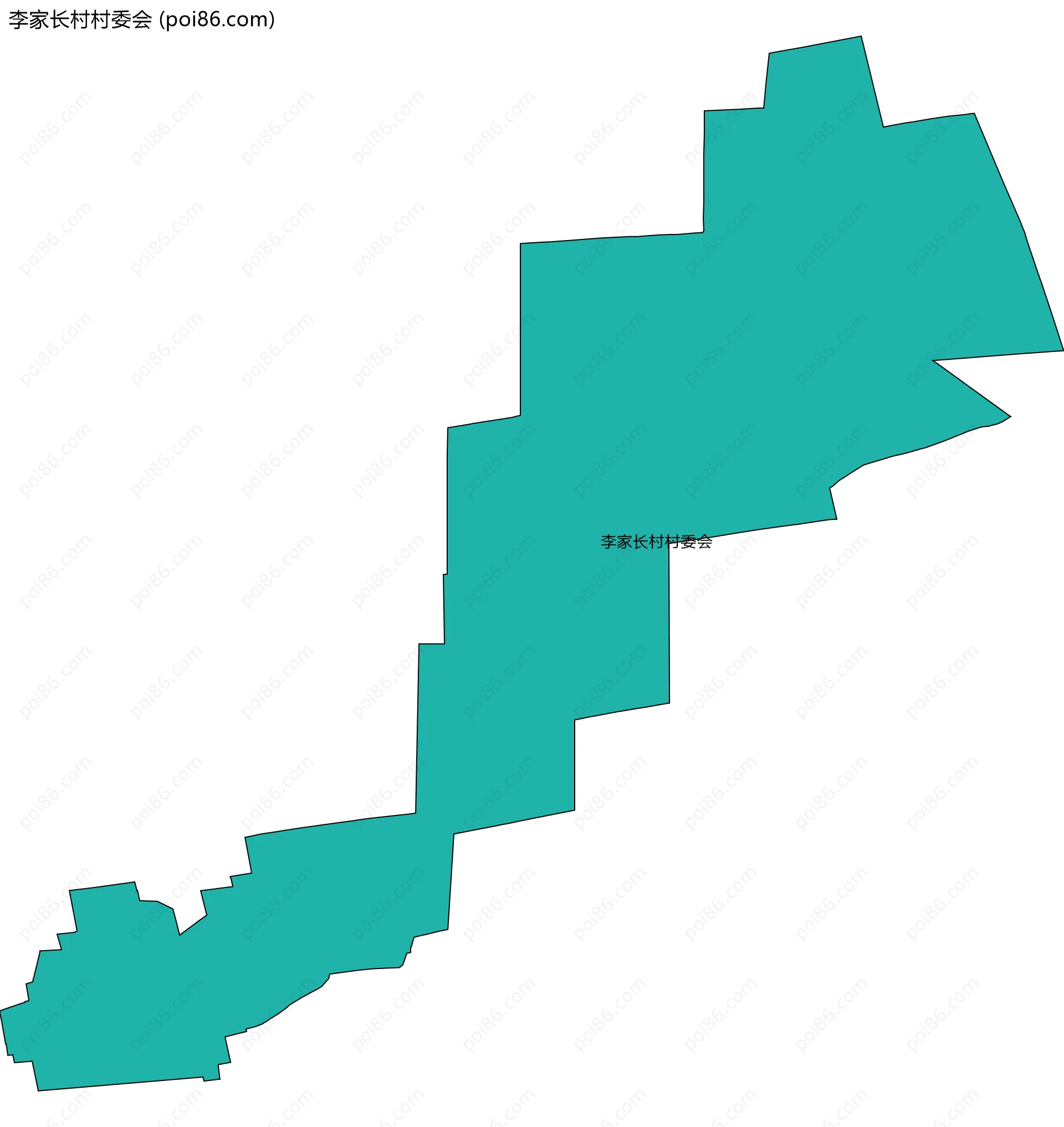 李家长村村委会边界地图