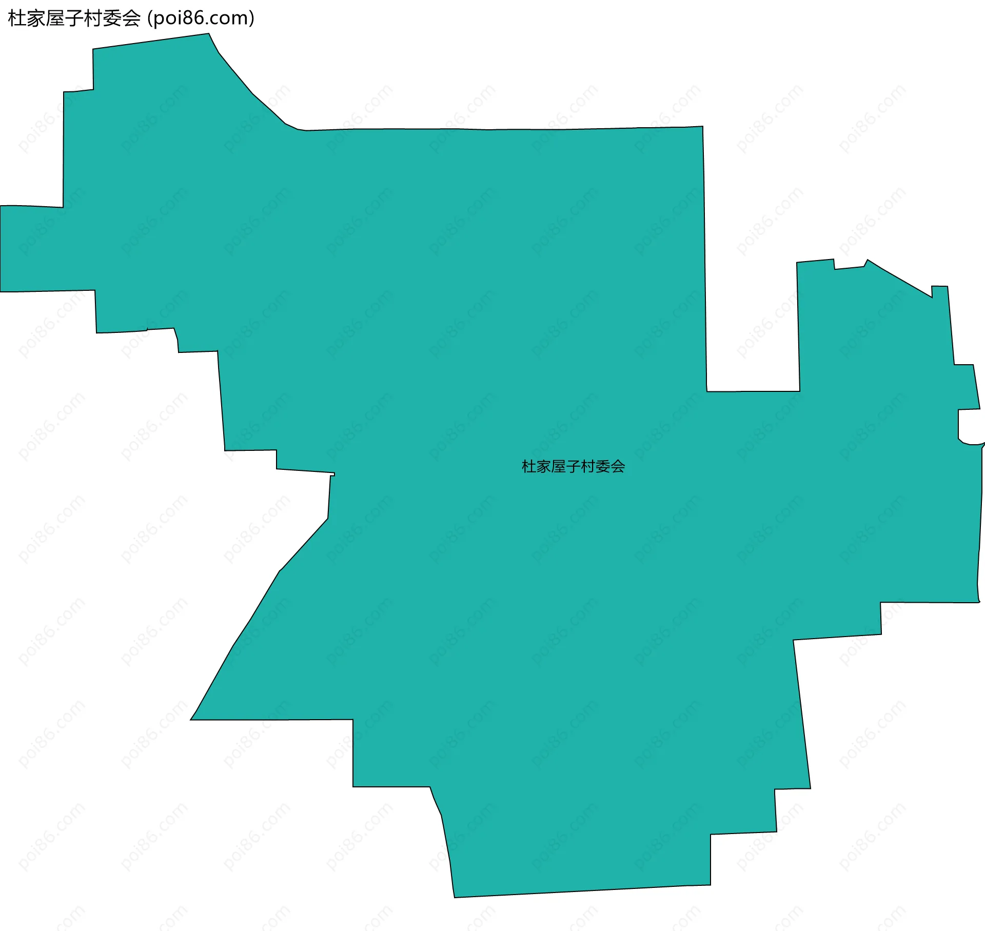杜家屋子村委会边界地图