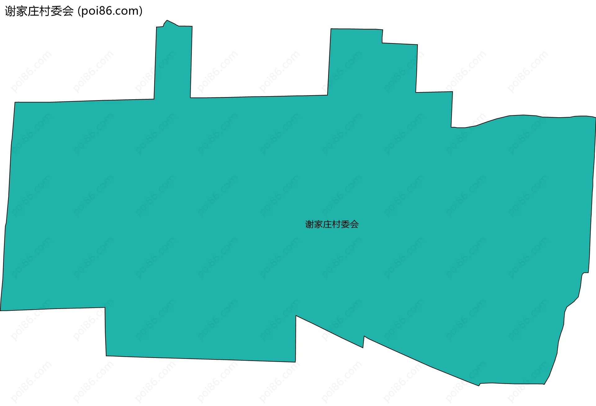 谢家庄村委会边界地图
