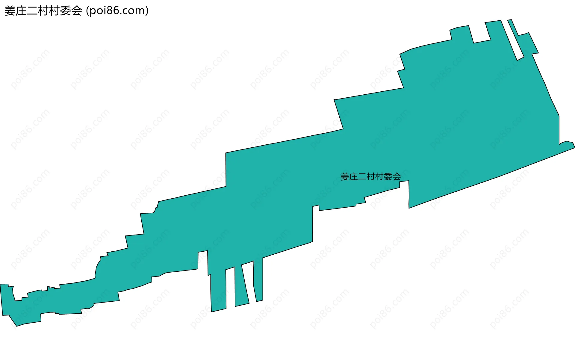姜庄二村村委会边界地图