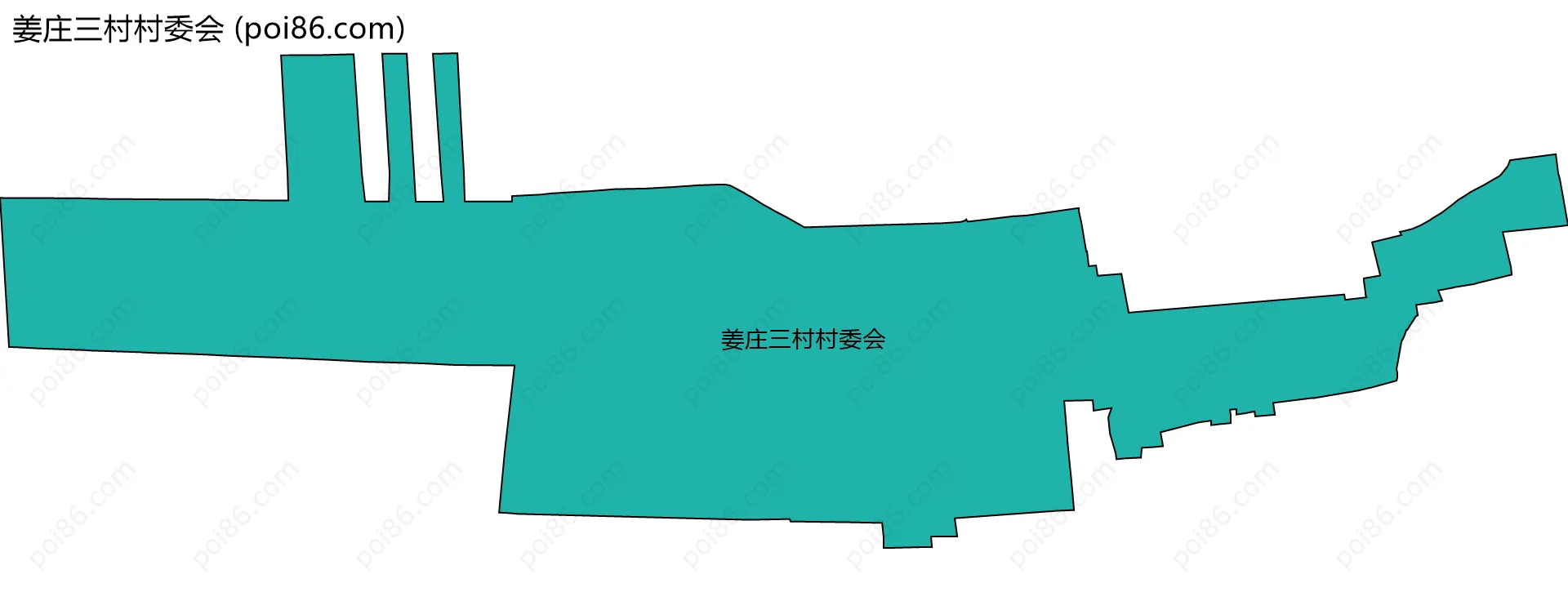 姜庄三村村委会边界地图