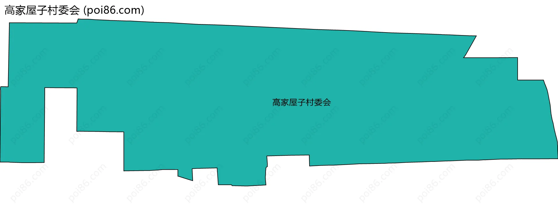 高家屋子村委会边界地图