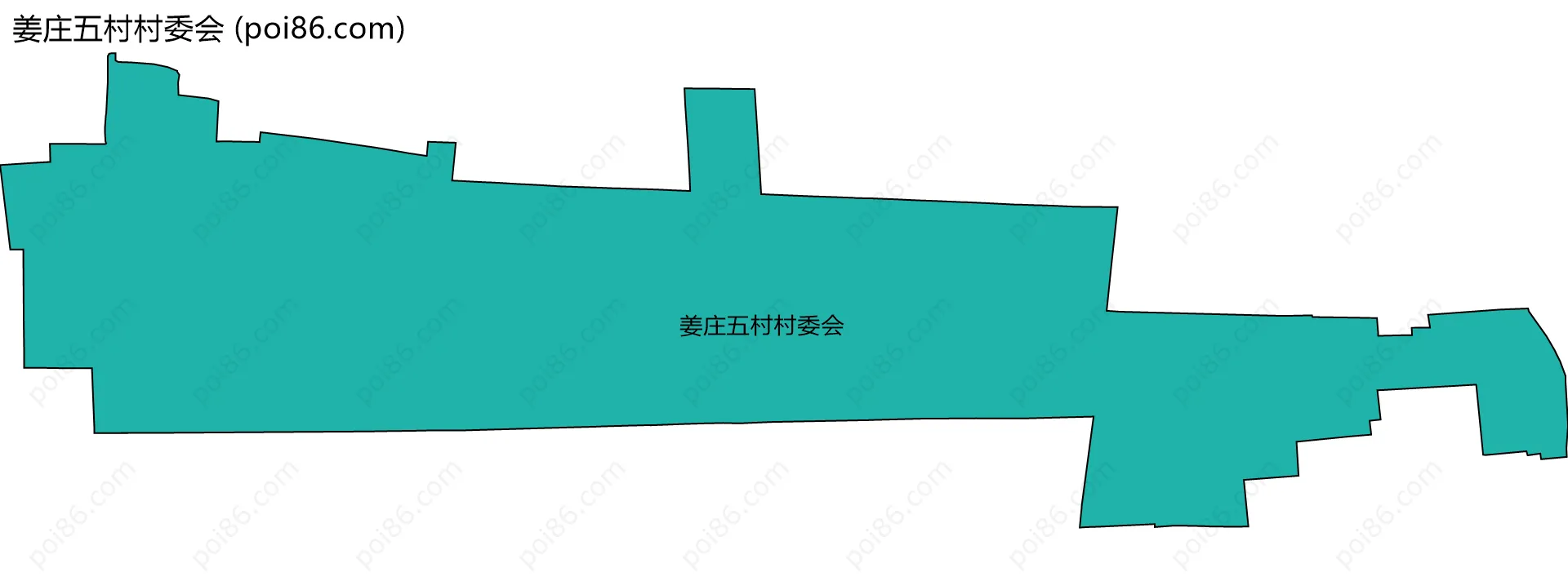 姜庄五村村委会边界地图