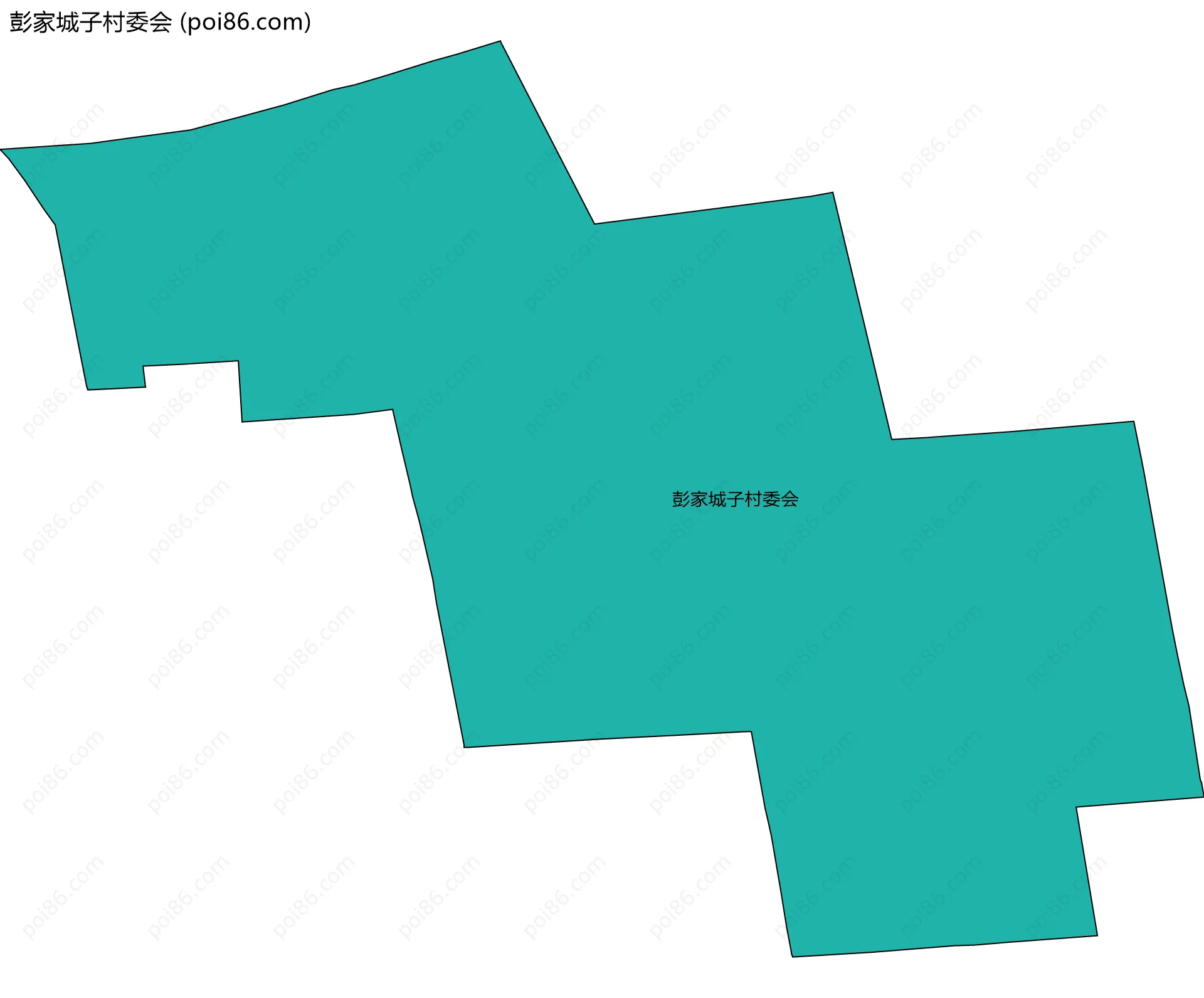 彭家城子村委会边界地图