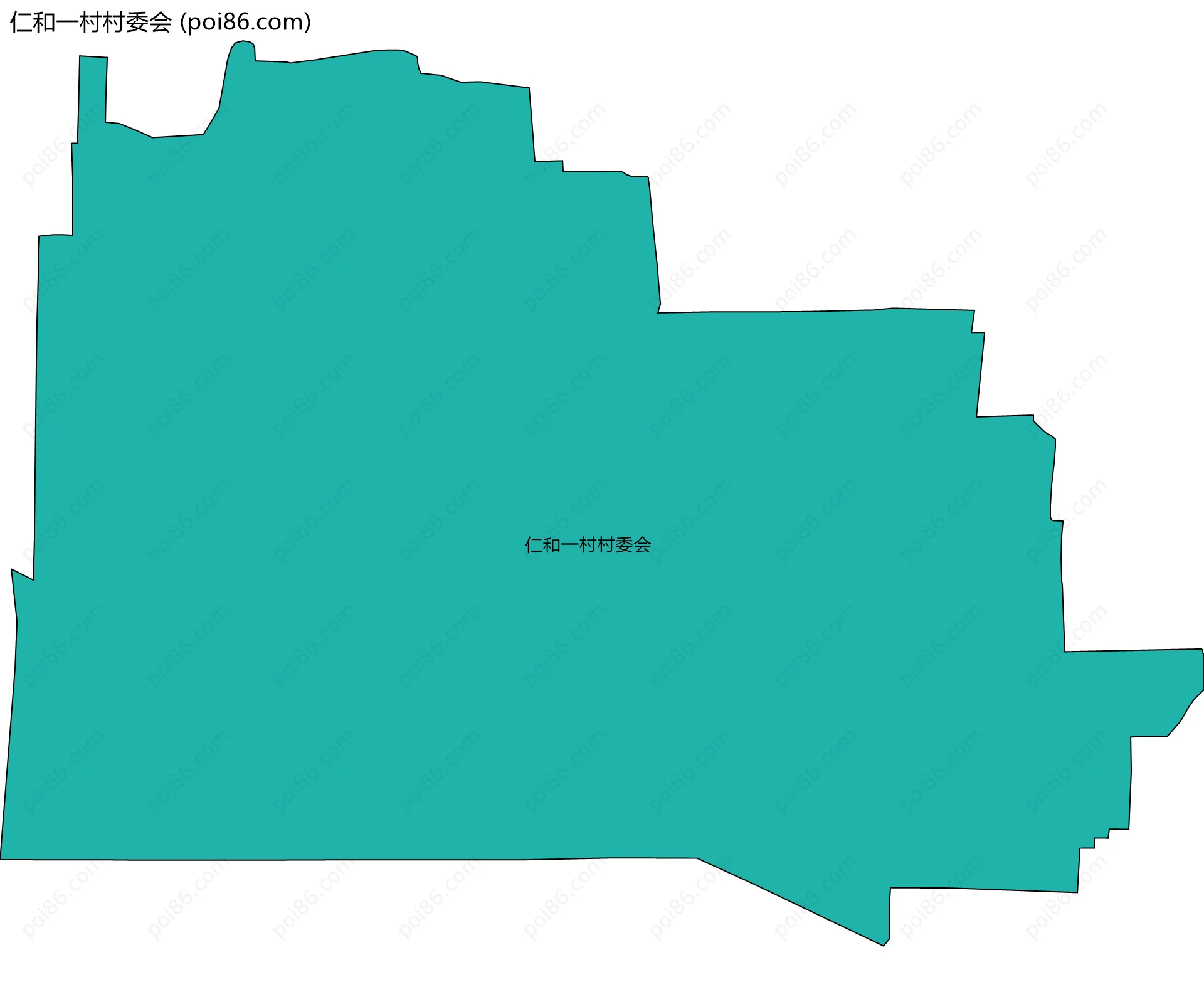仁和一村村委会边界地图