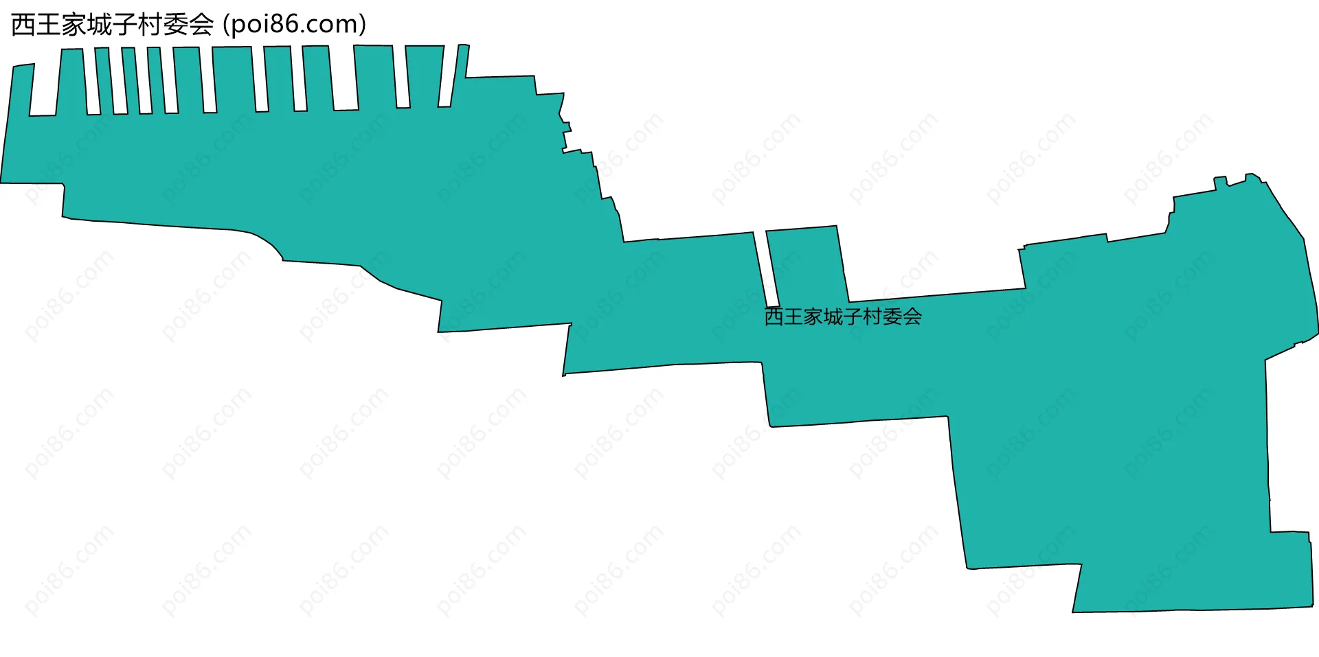 西王家城子村委会边界地图