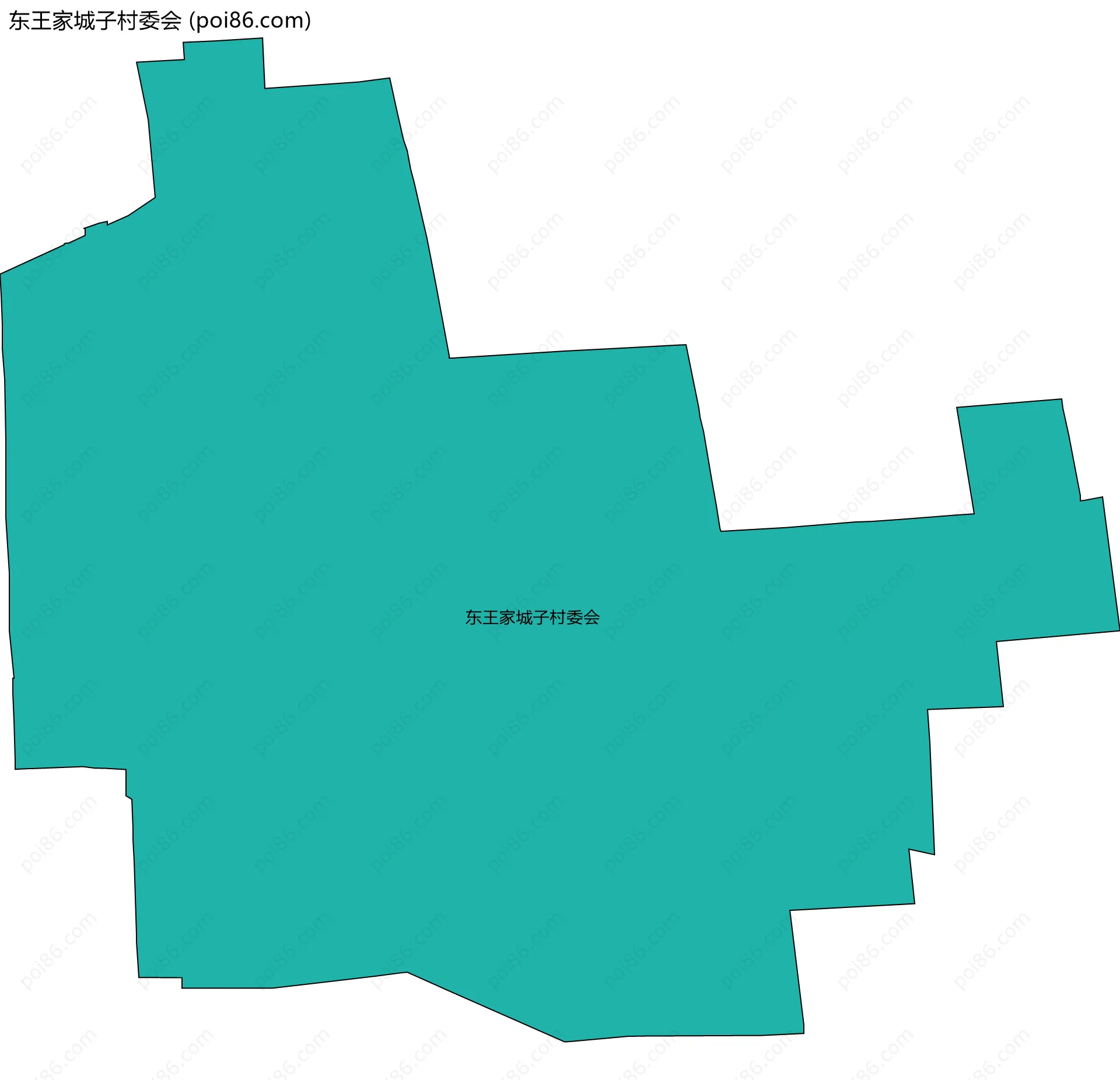 东王家城子村委会边界地图