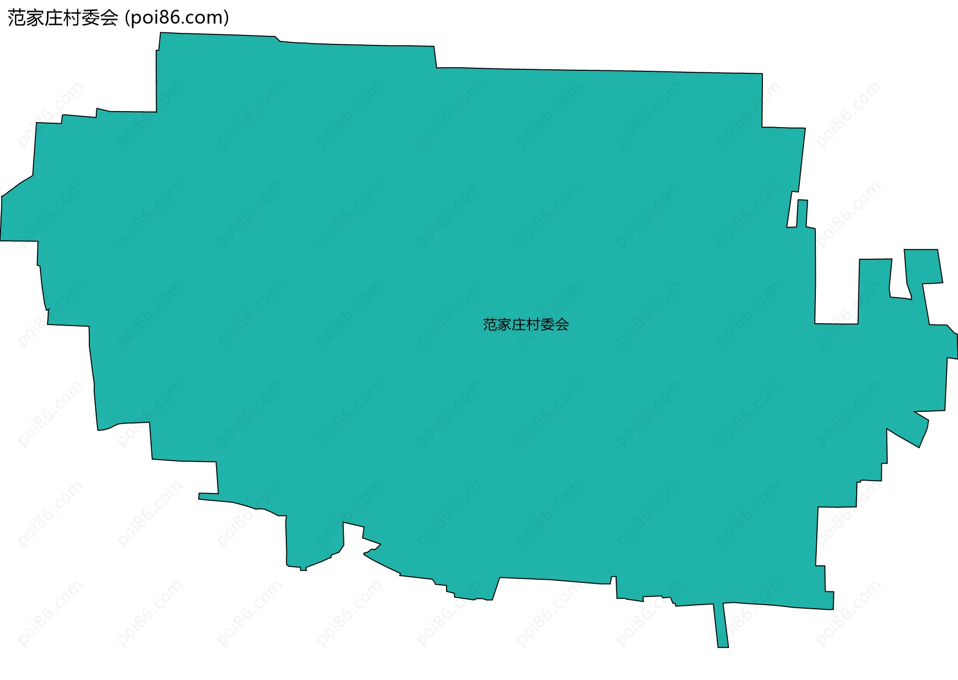 范家庄村委会边界地图