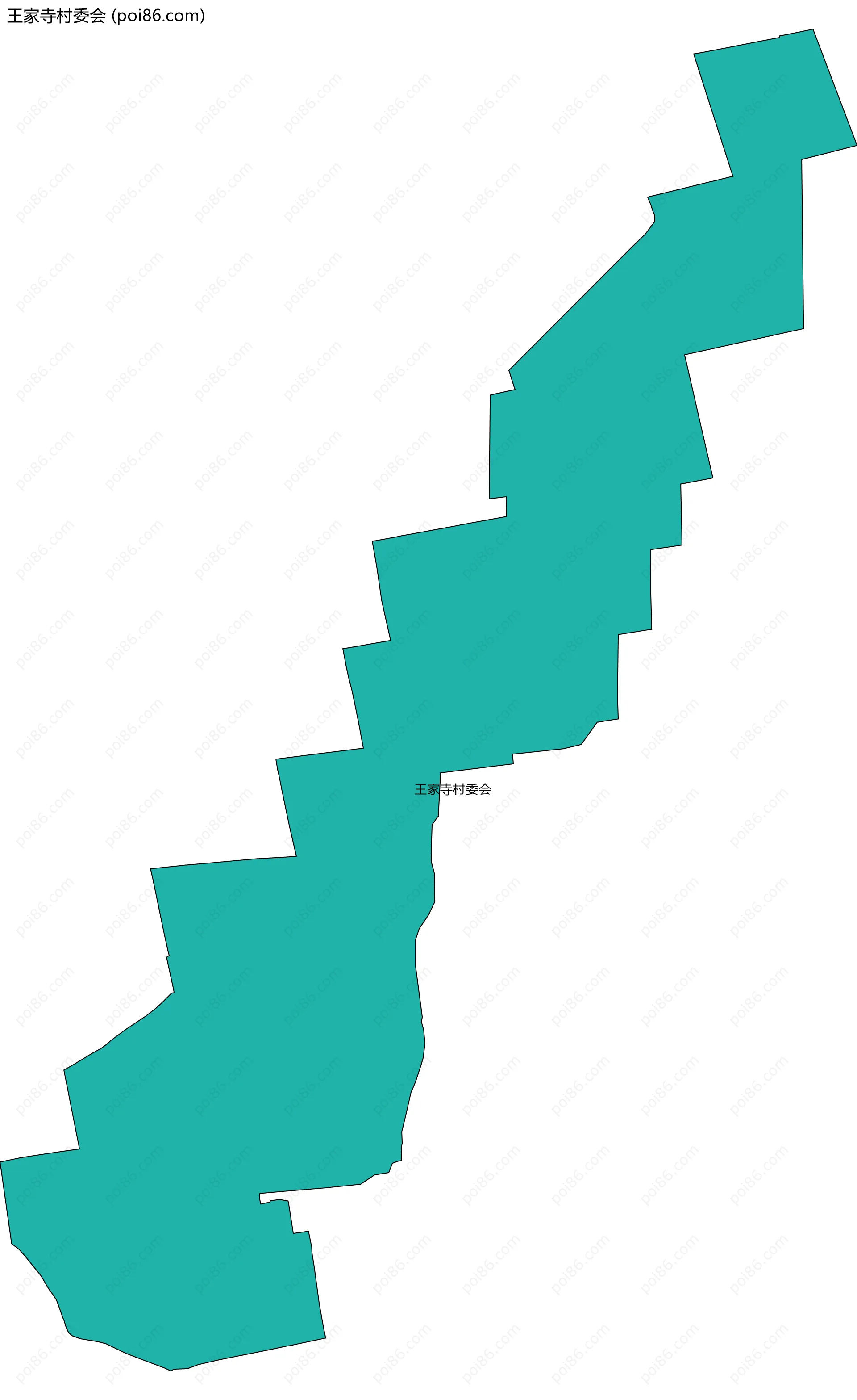 王家寺村委会边界地图