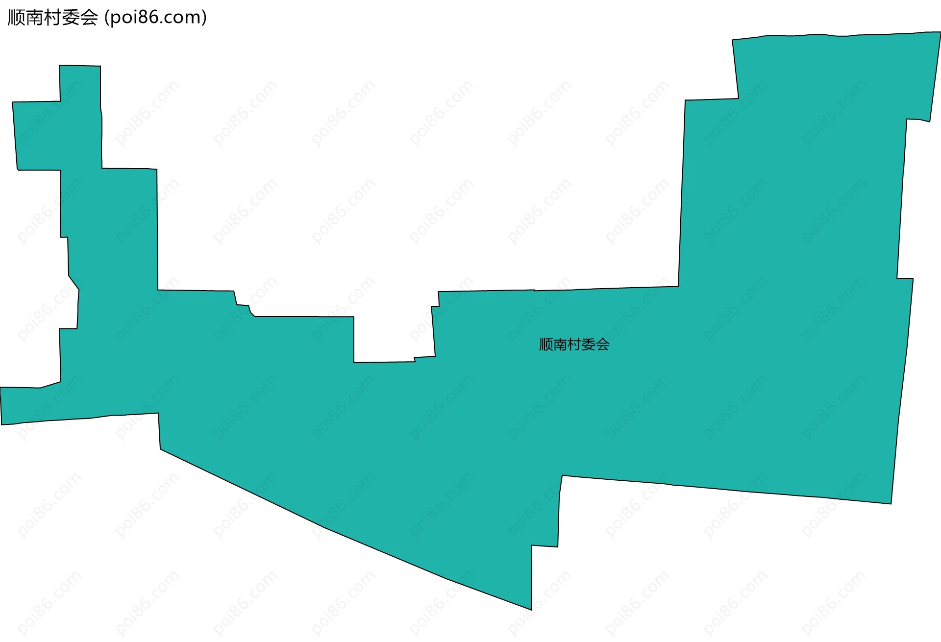顺南村委会边界地图