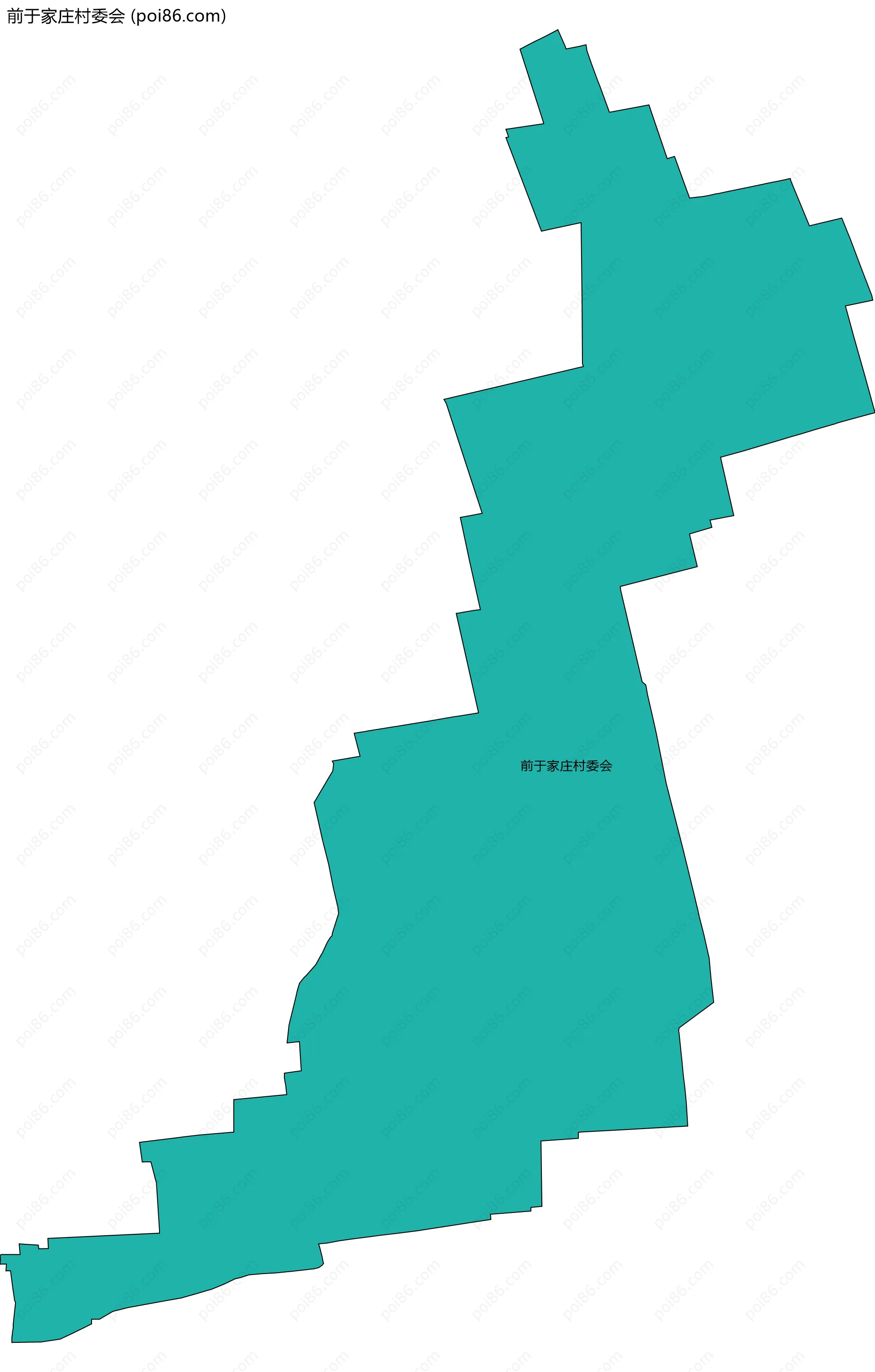 前于家庄村委会边界地图