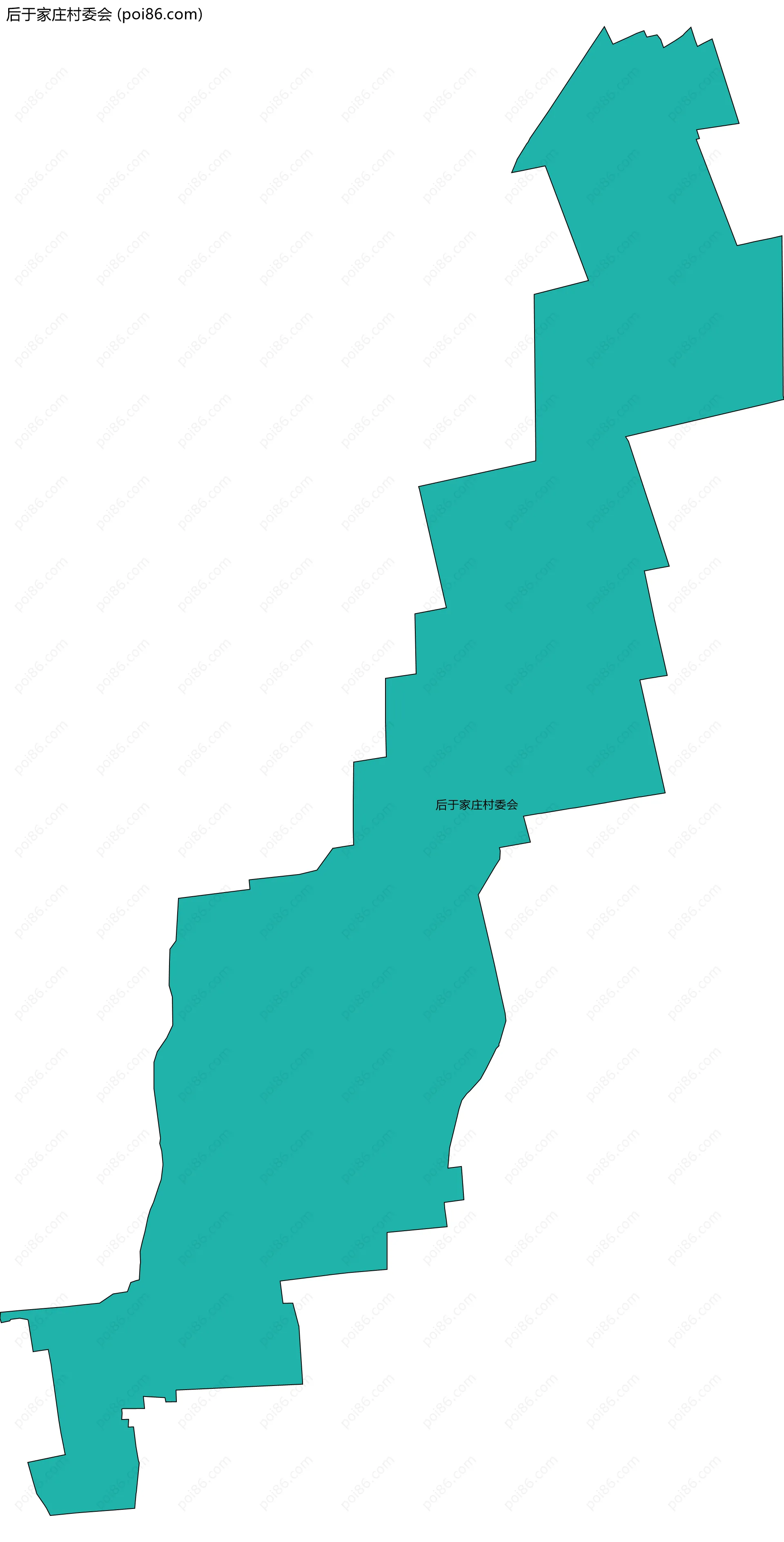 后于家庄村委会边界地图