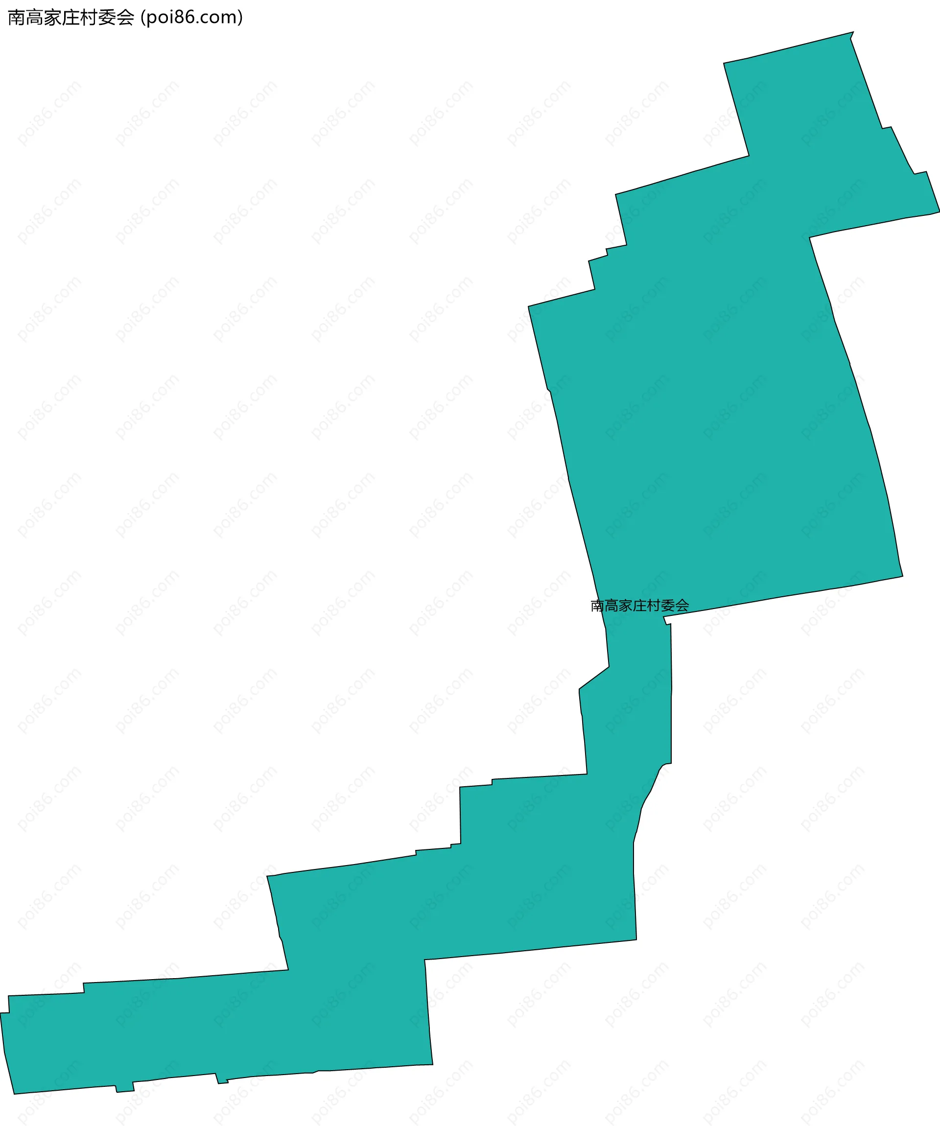南高家庄村委会边界地图
