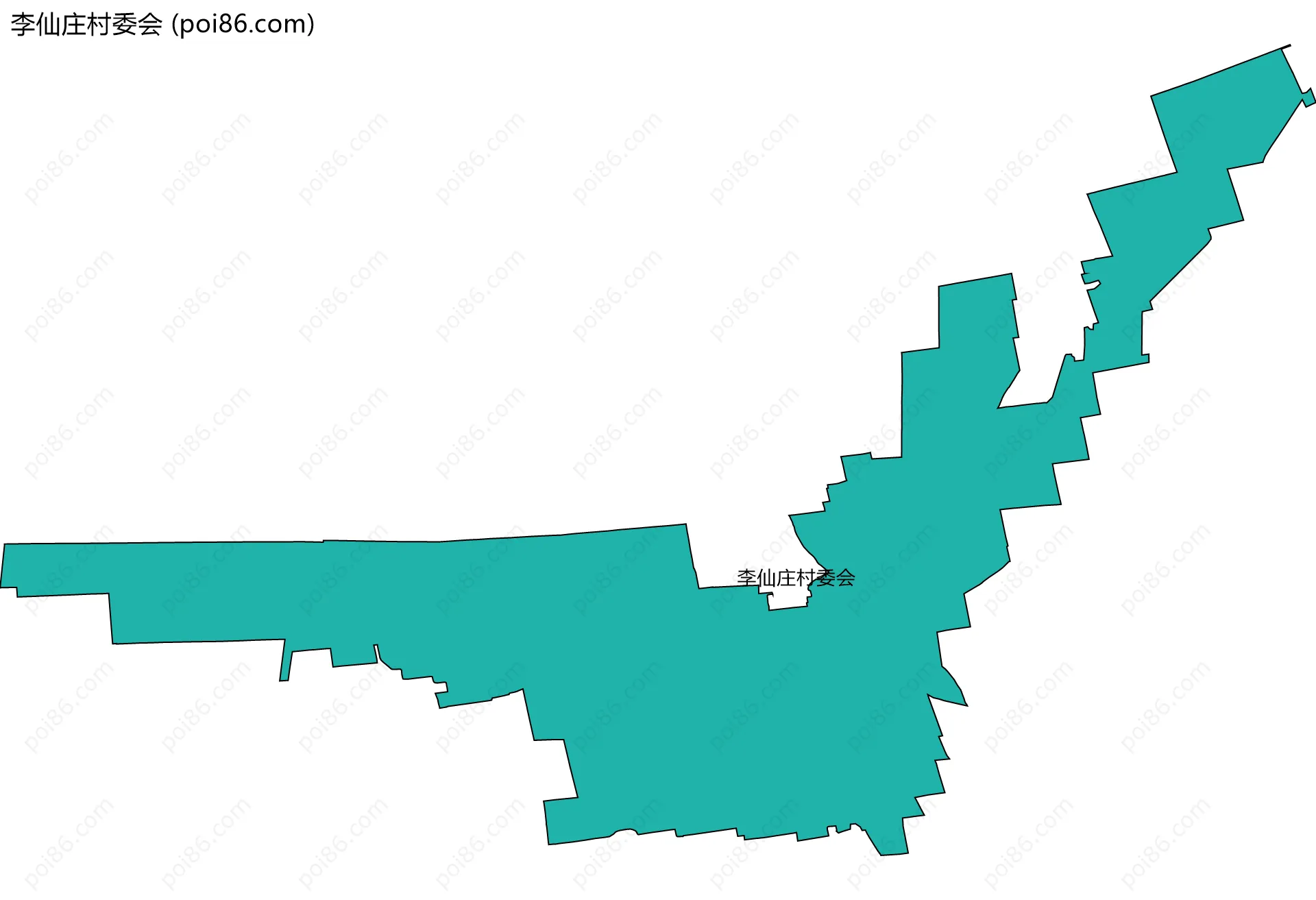 李仙庄村委会边界地图