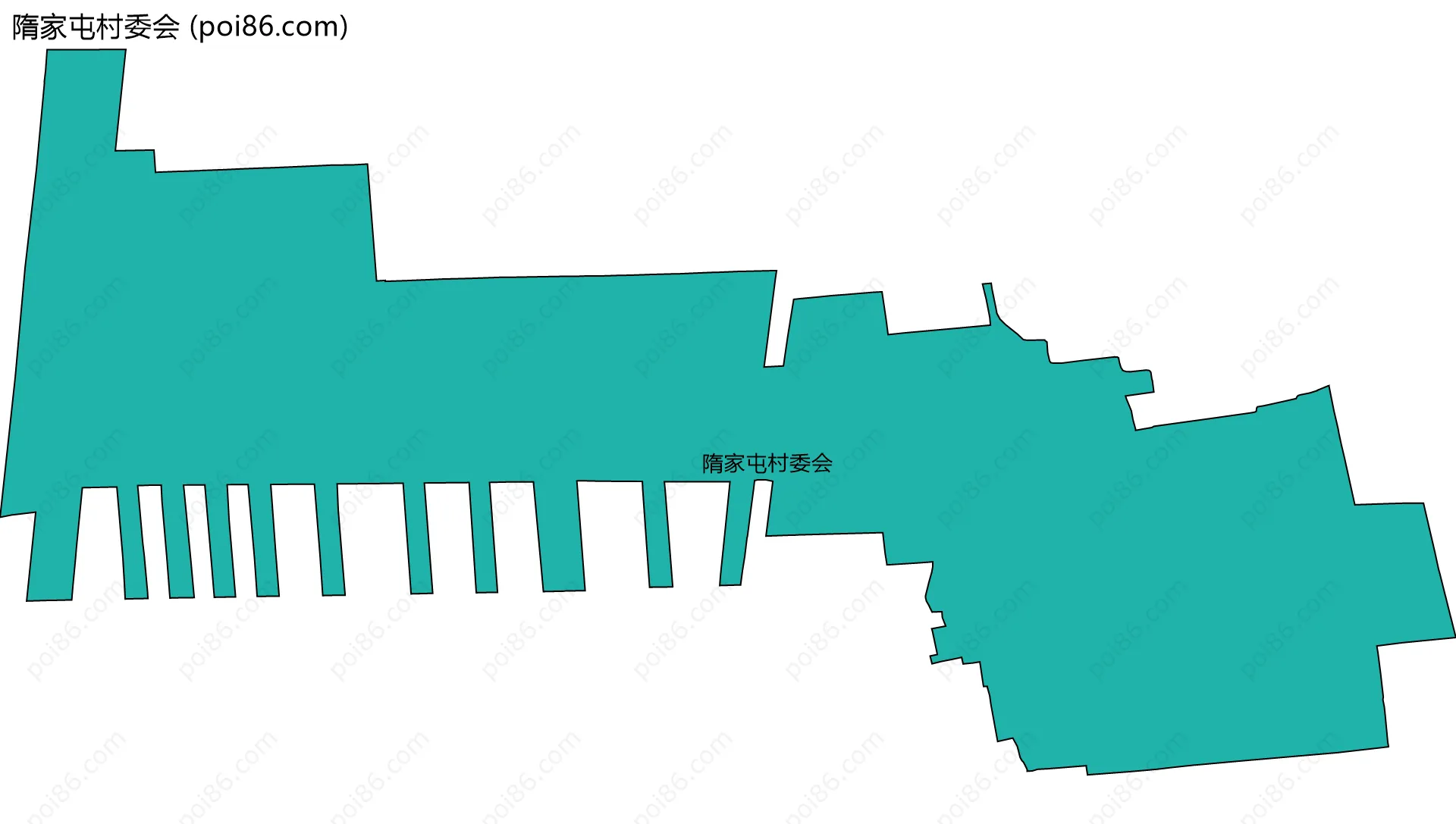 隋家屯村委会边界地图