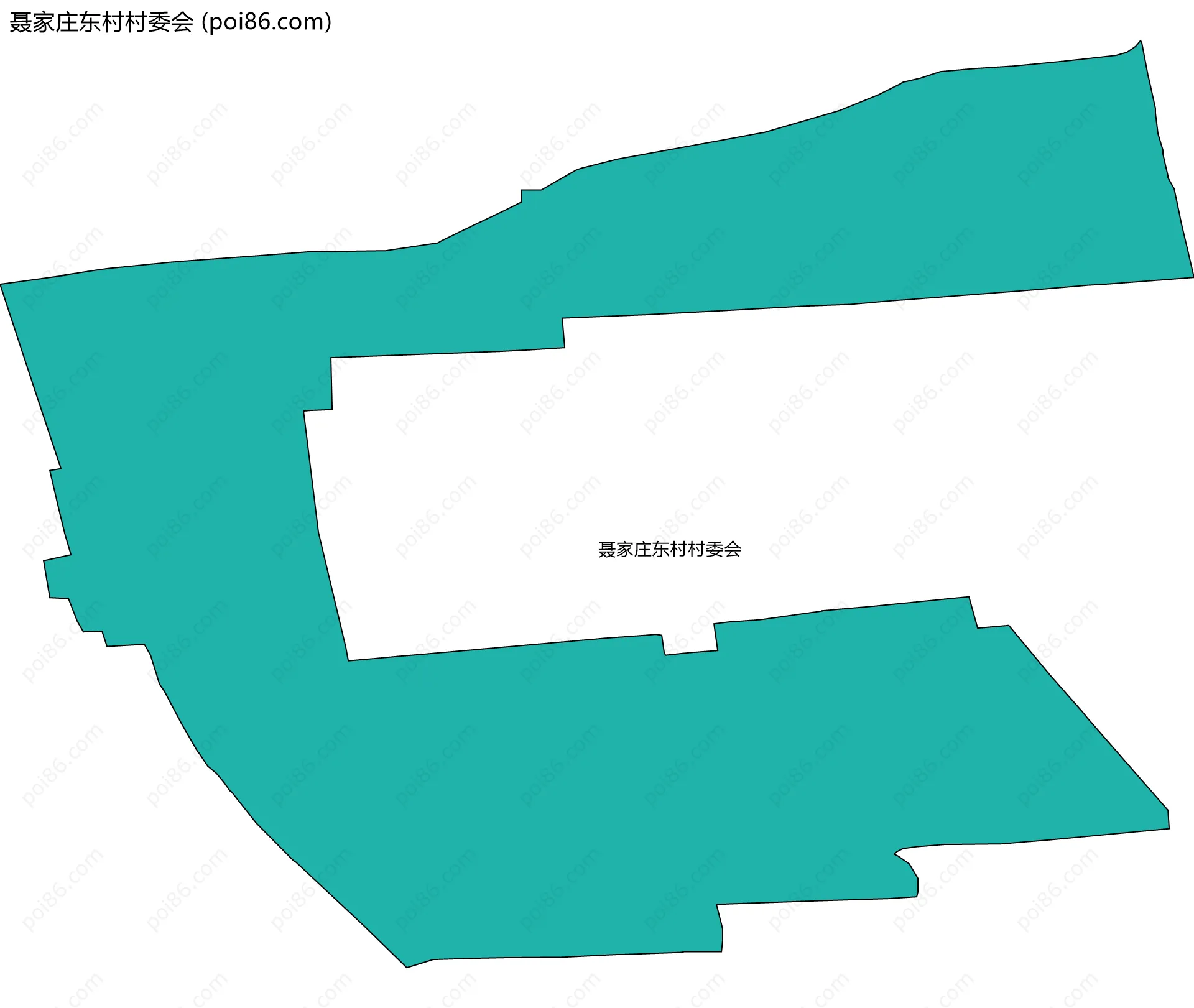 聂家庄东村村委会边界地图