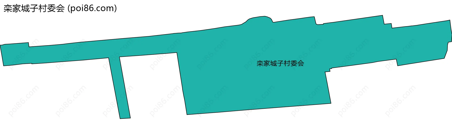 栾家城子村委会边界地图