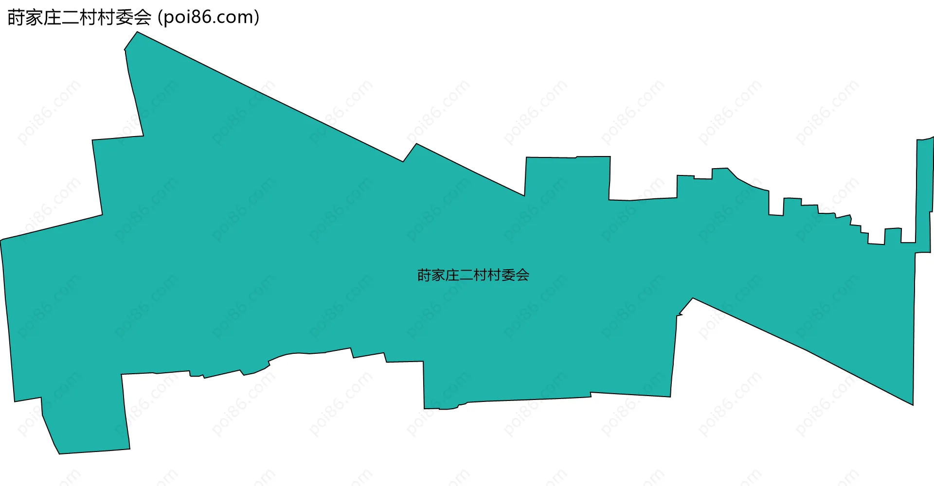 莳家庄二村村委会边界地图