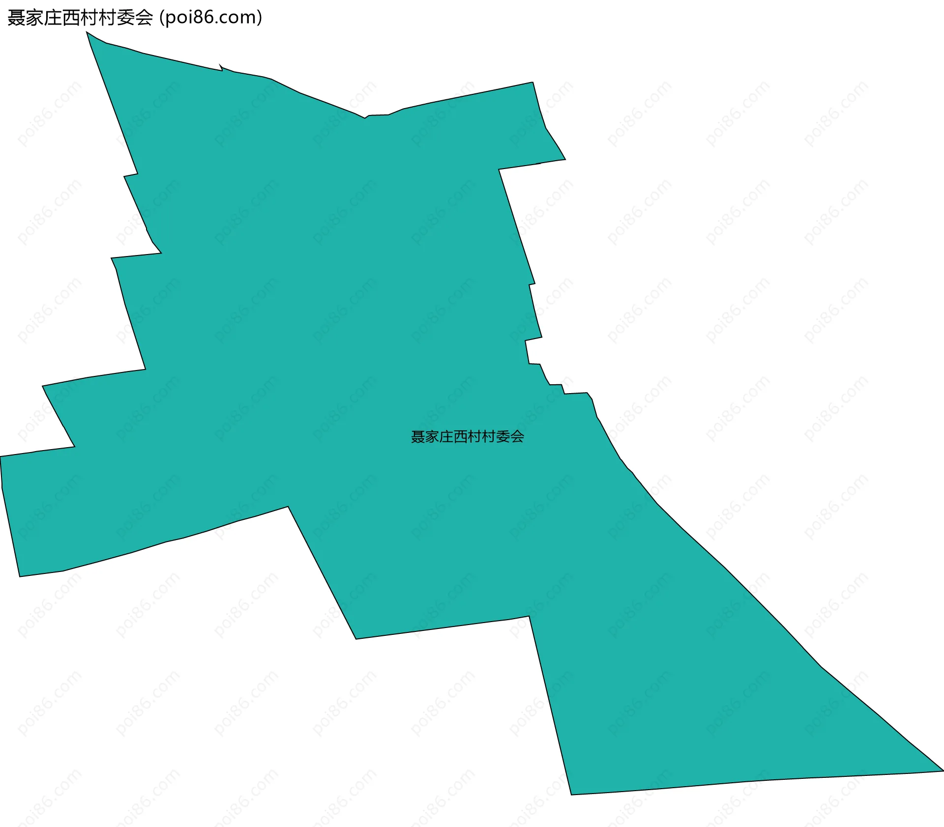 聂家庄西村村委会边界地图