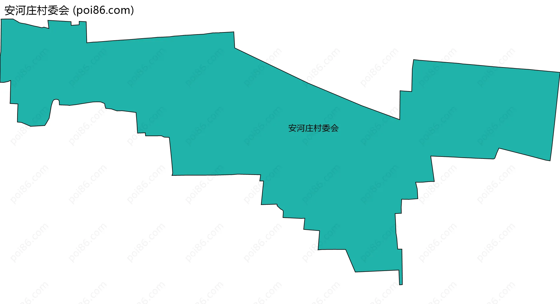 安河庄村委会边界地图