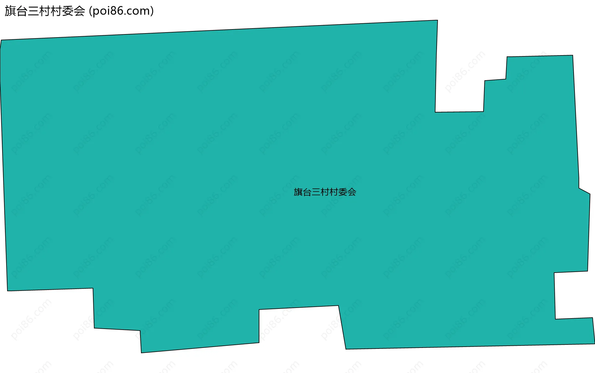 旗台三村村委会边界地图