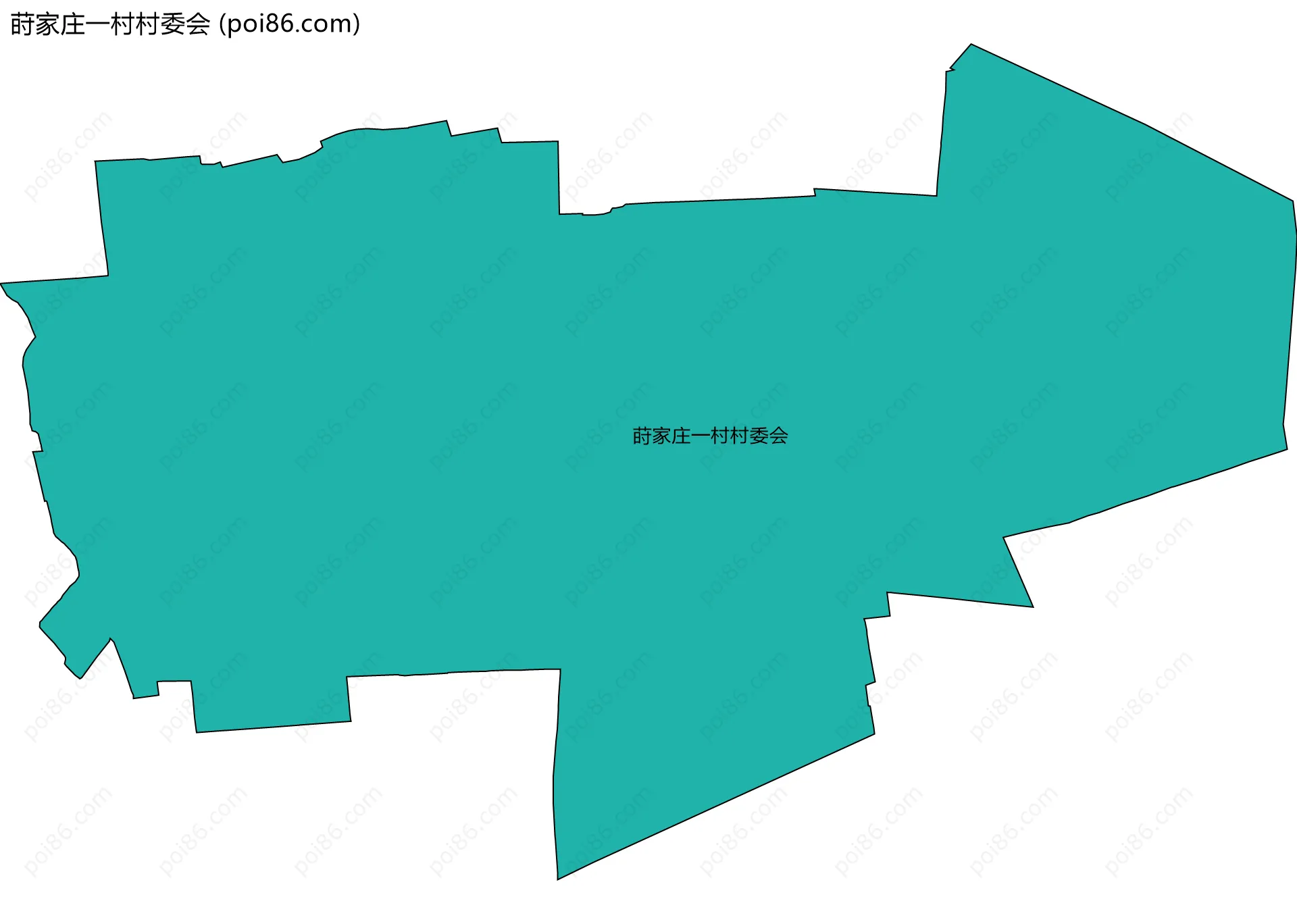 莳家庄一村村委会边界地图