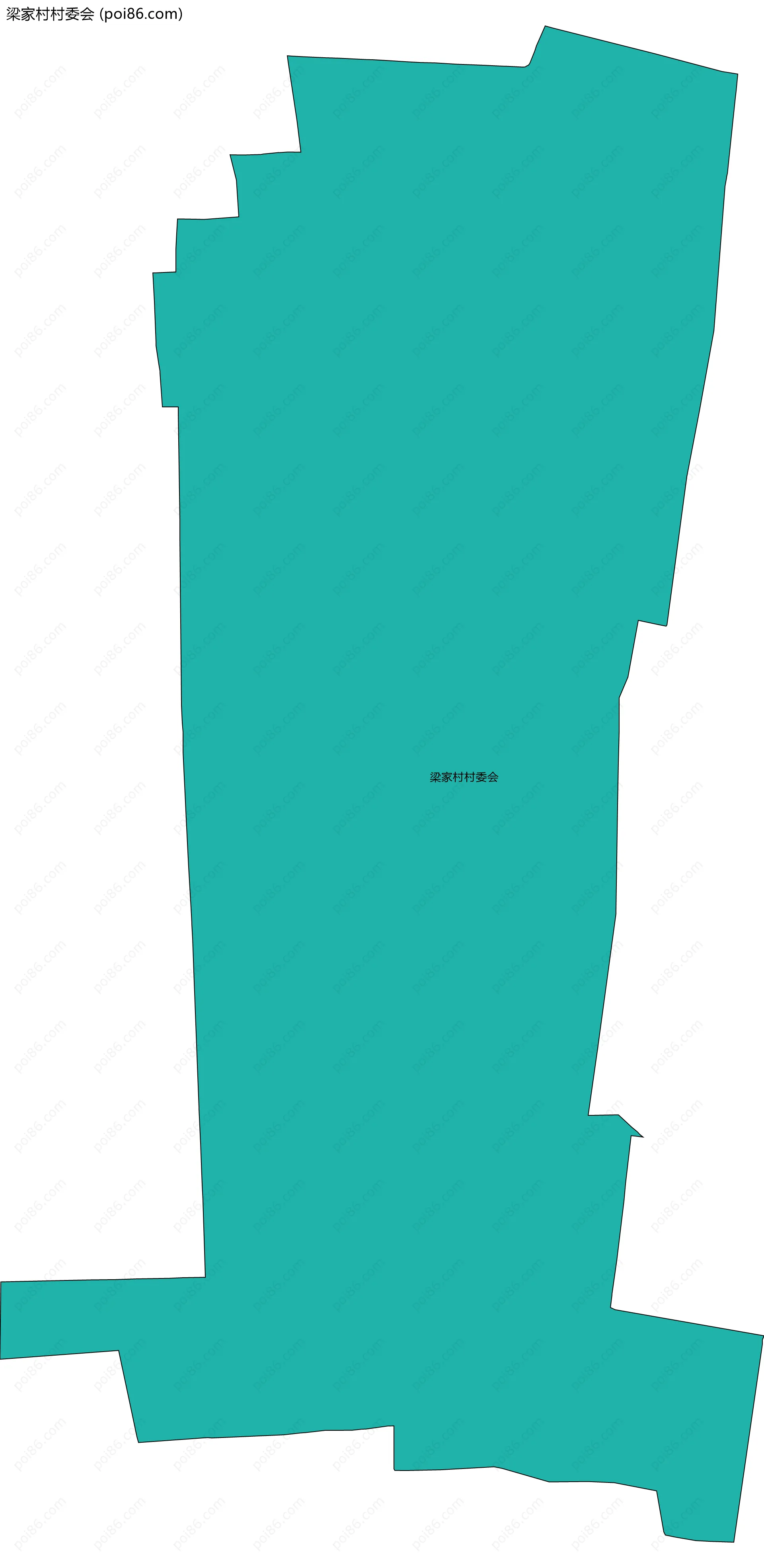 梁家村村委会边界地图