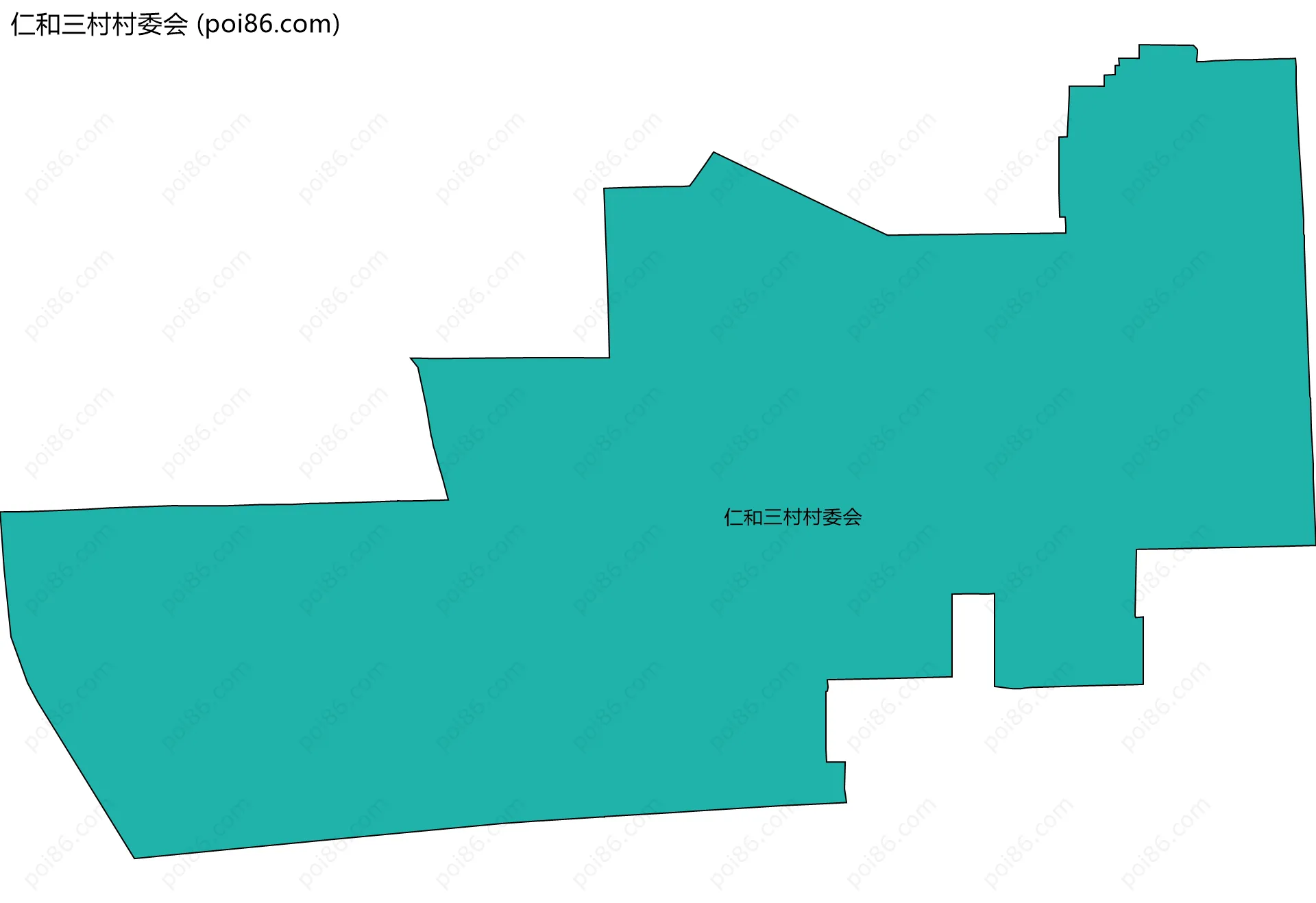 仁和三村村委会边界地图