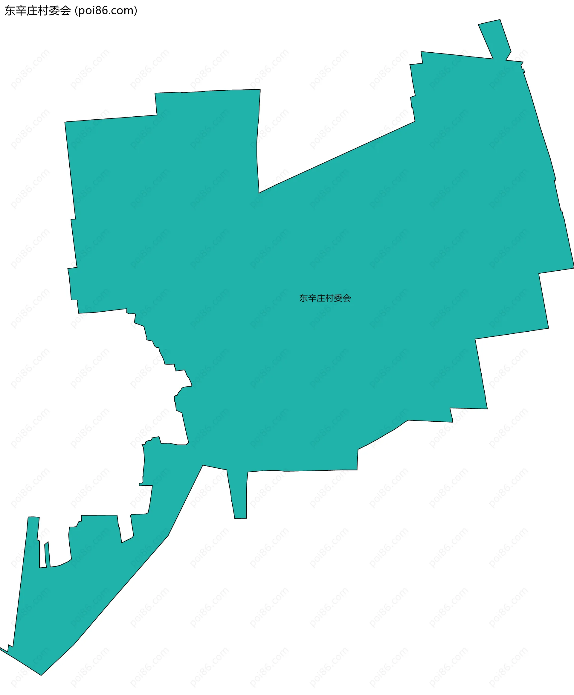 东辛庄村委会边界地图