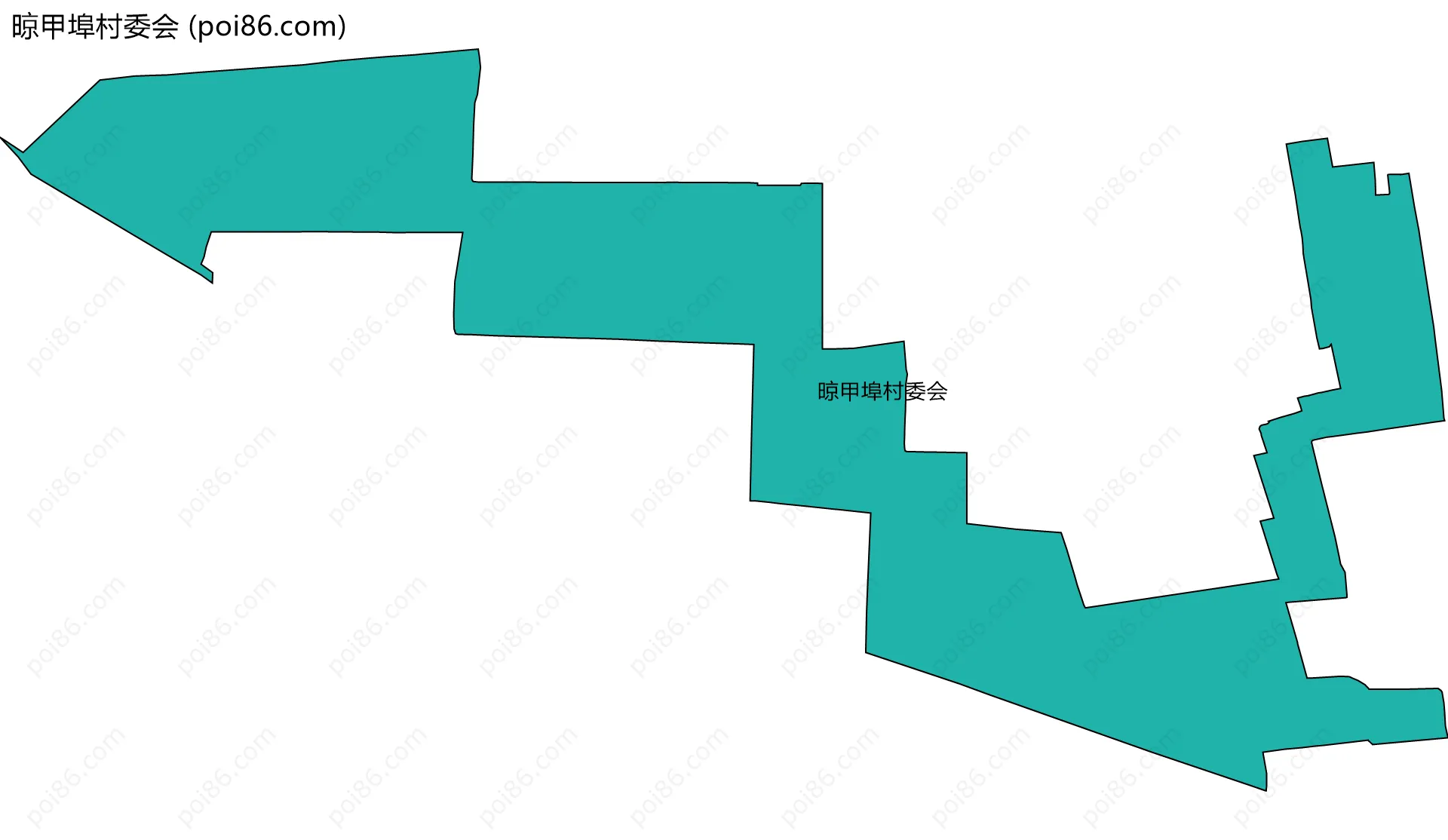 晾甲埠村委会边界地图