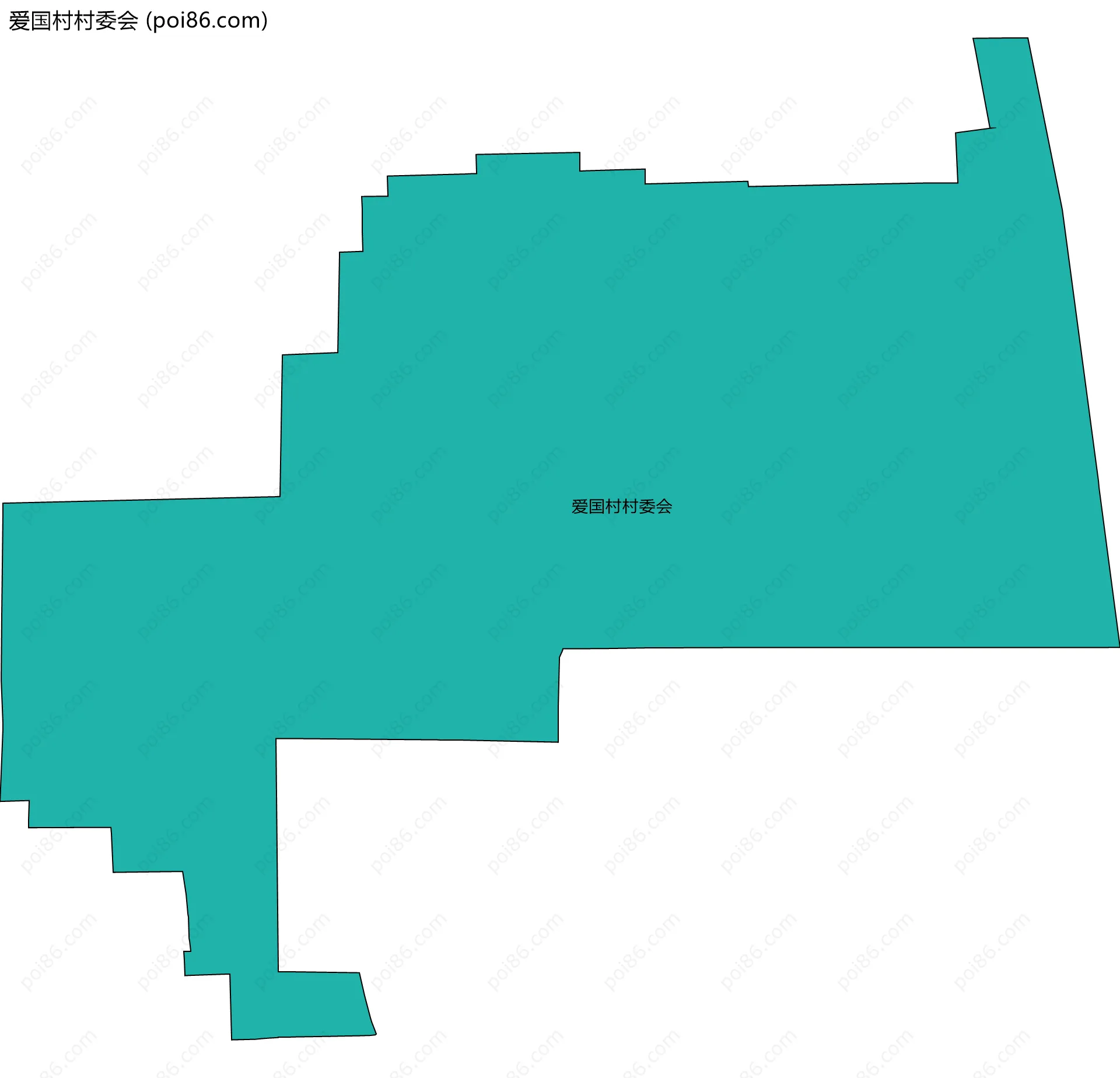 爱国村村委会边界地图