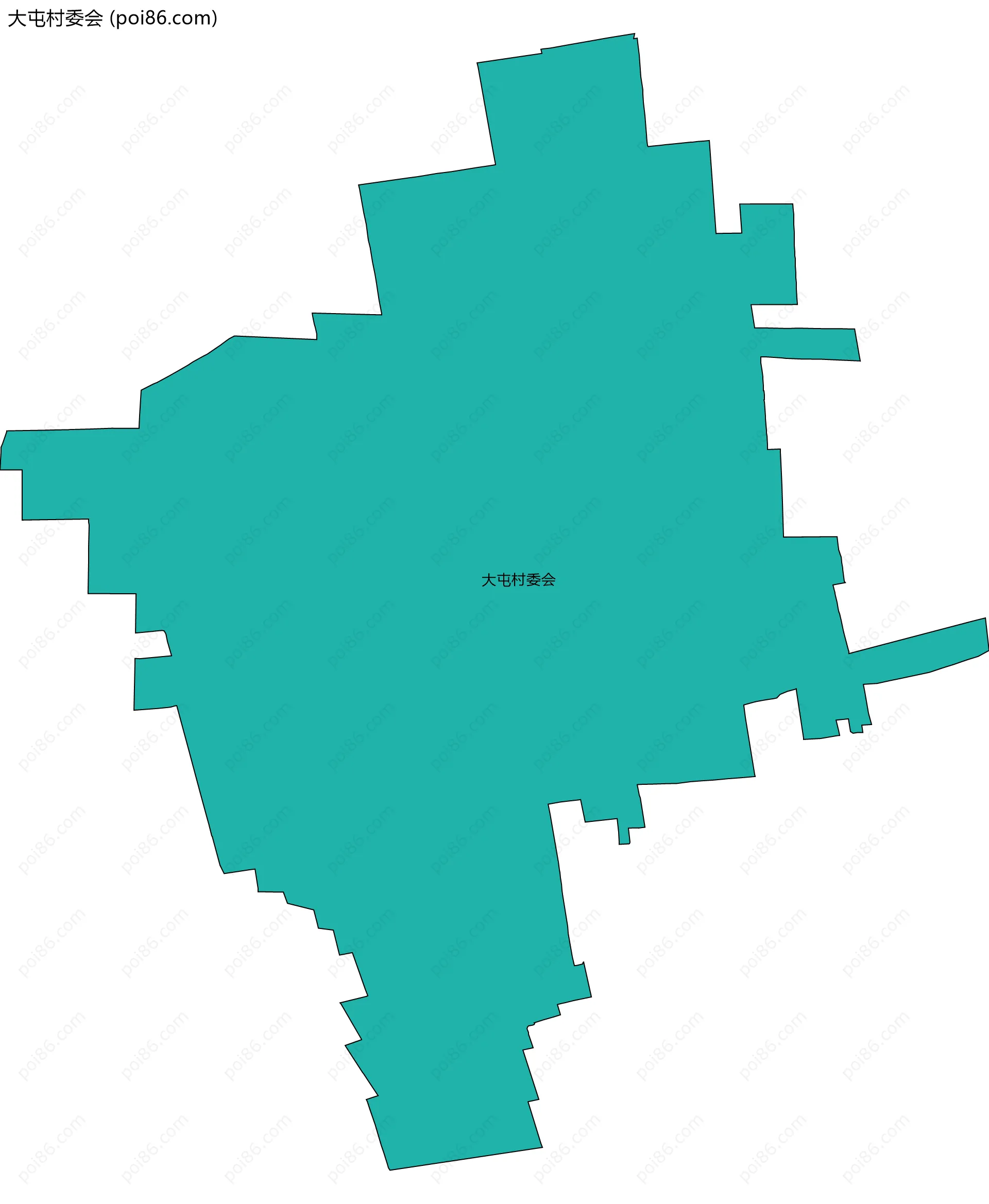 大屯村委会边界地图