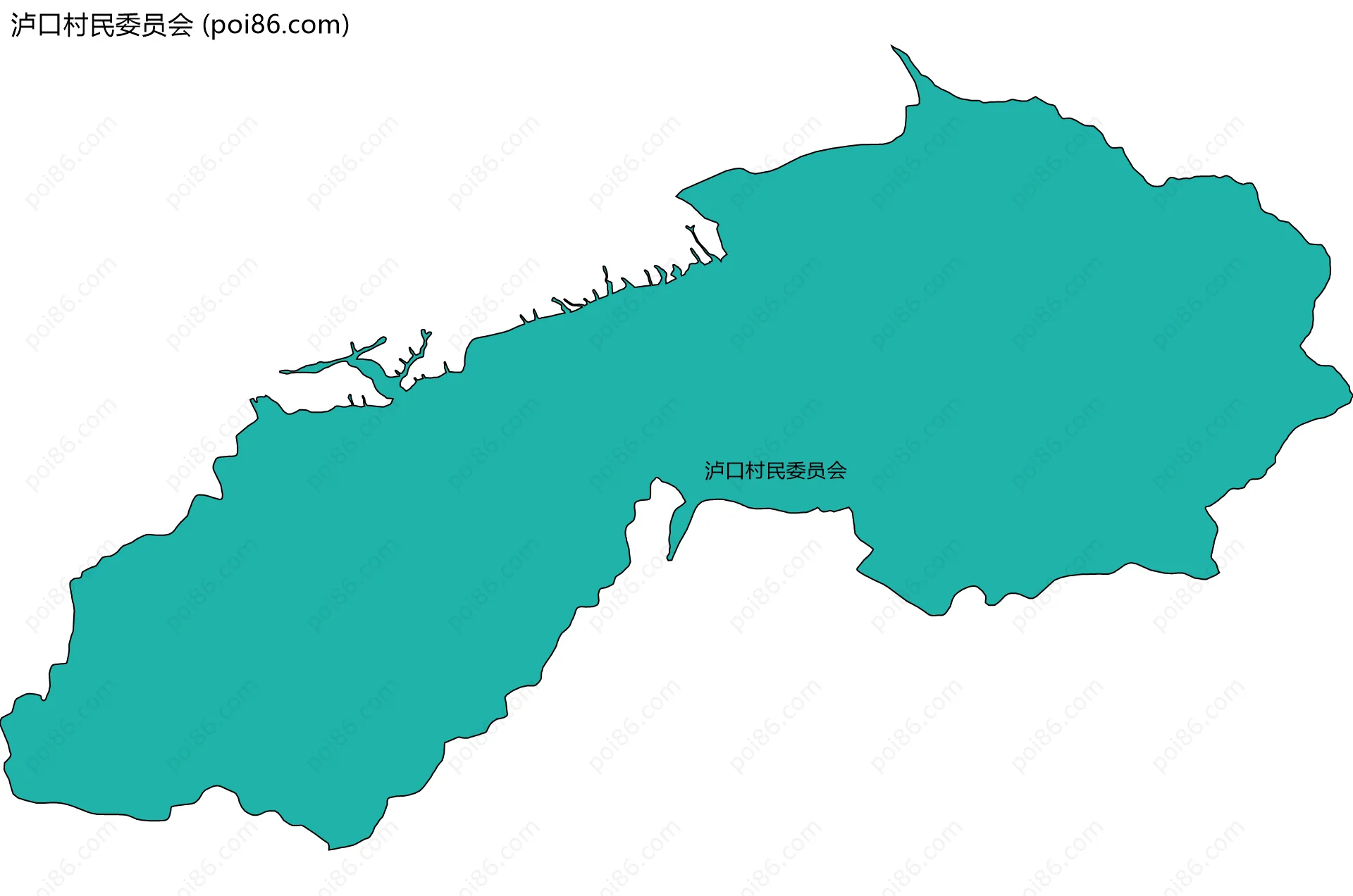 泸口村民委员会边界地图