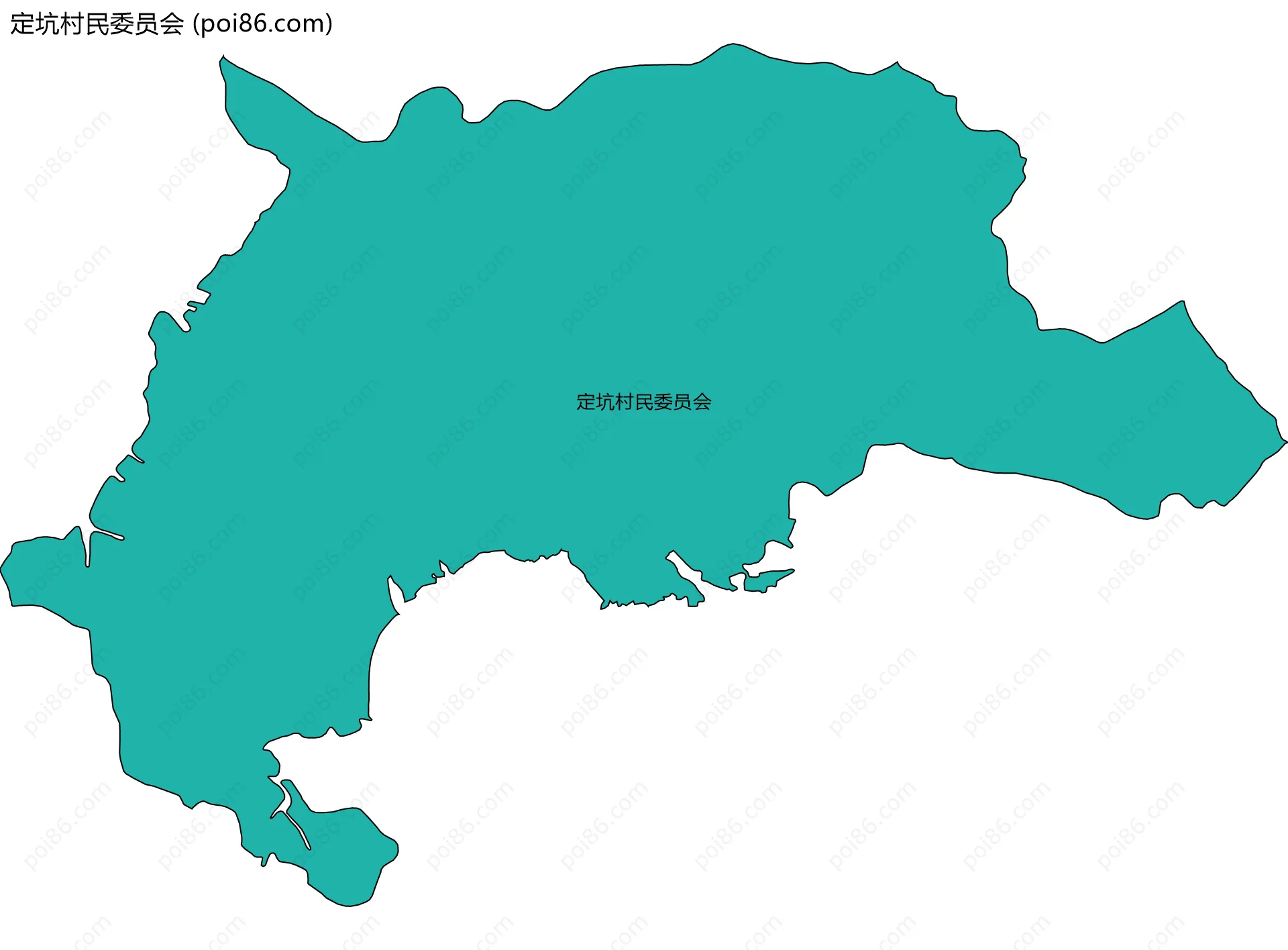 定坑村民委员会边界地图