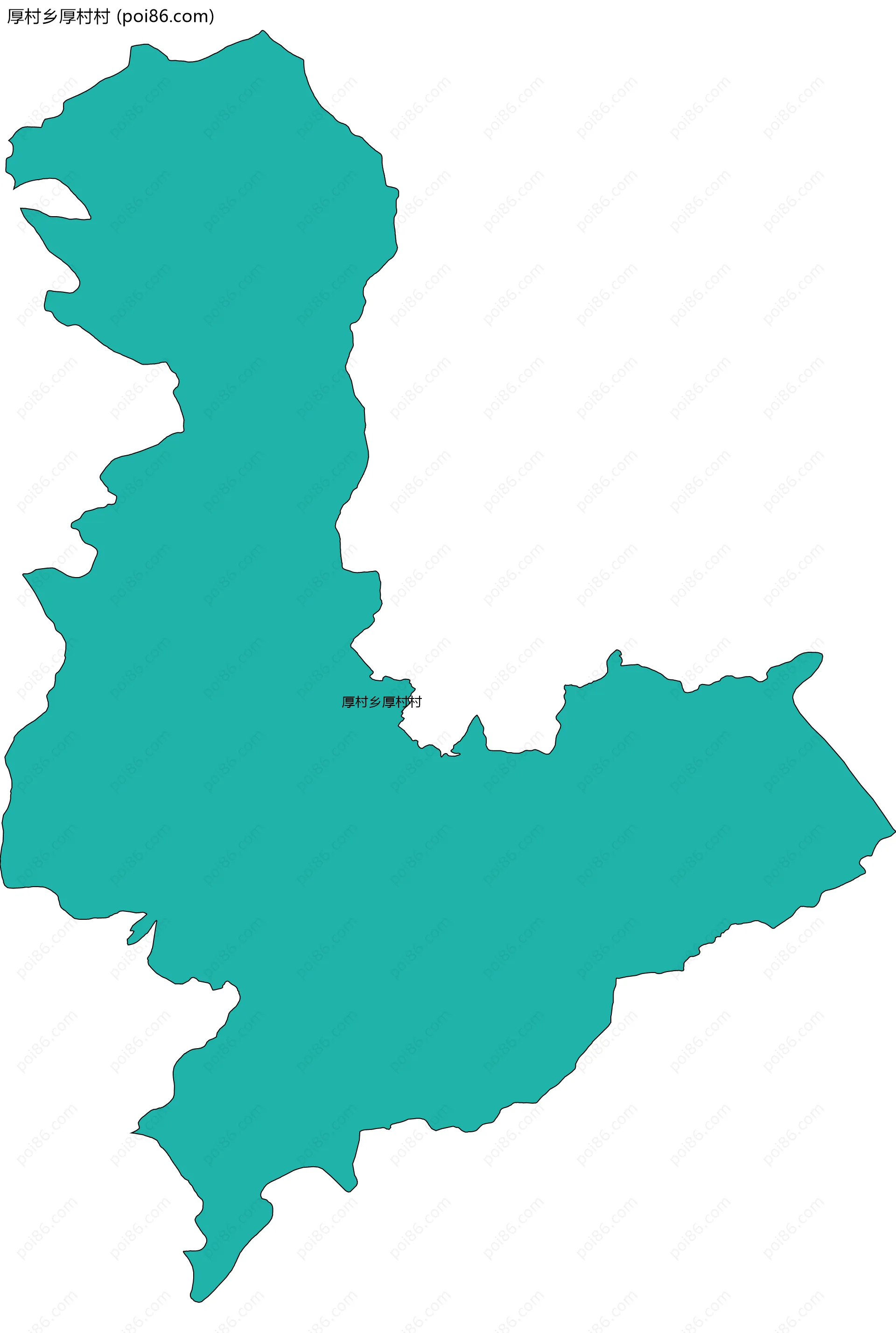 厚村乡厚村村边界地图
