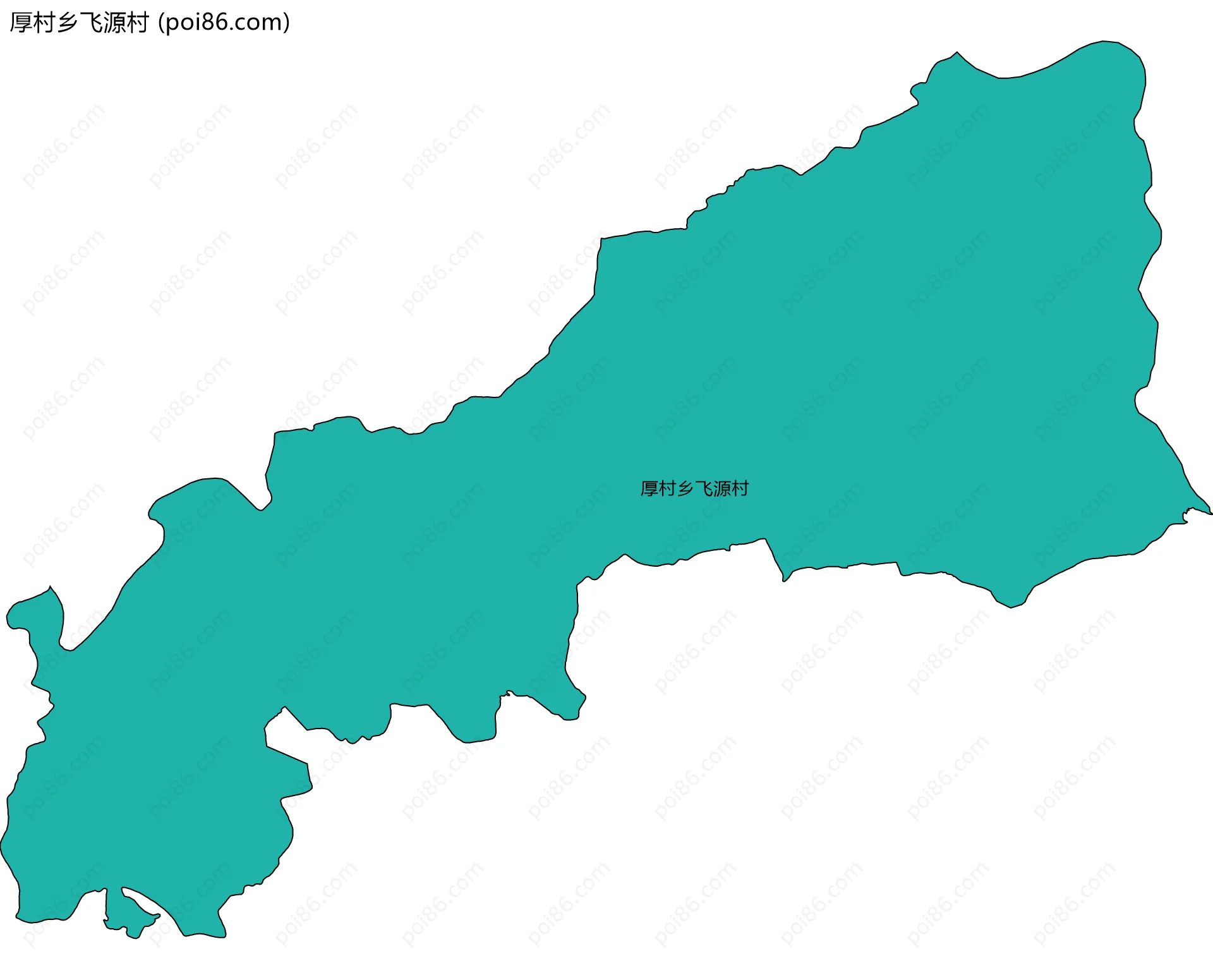 厚村乡飞源村边界地图