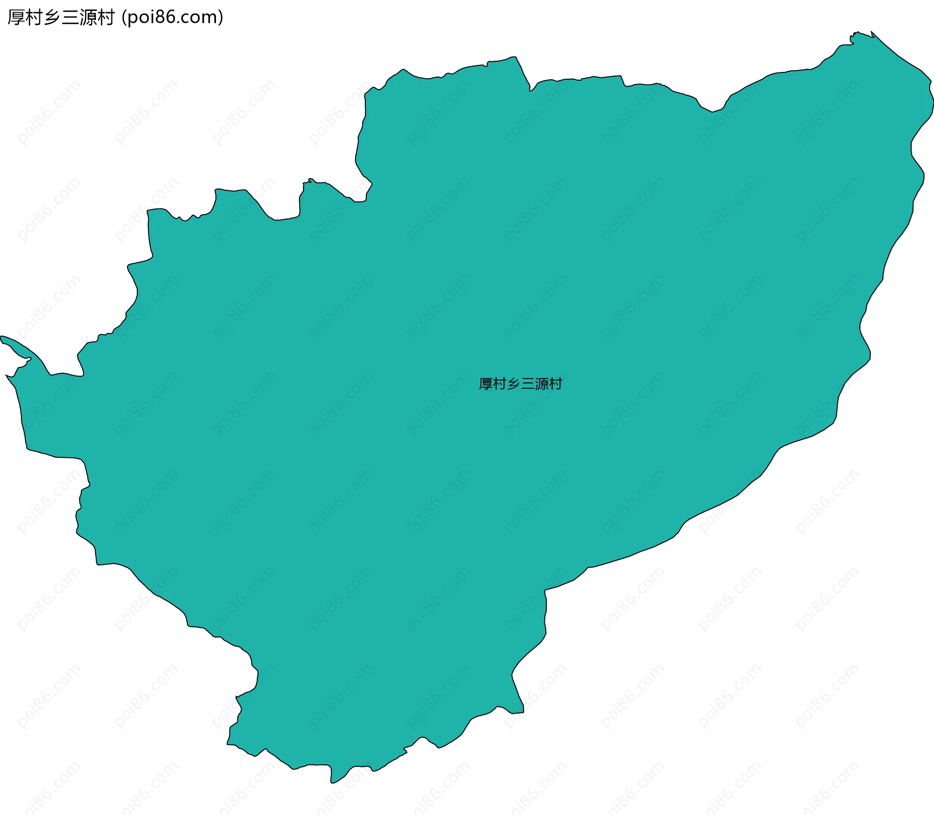 厚村乡三源村边界地图