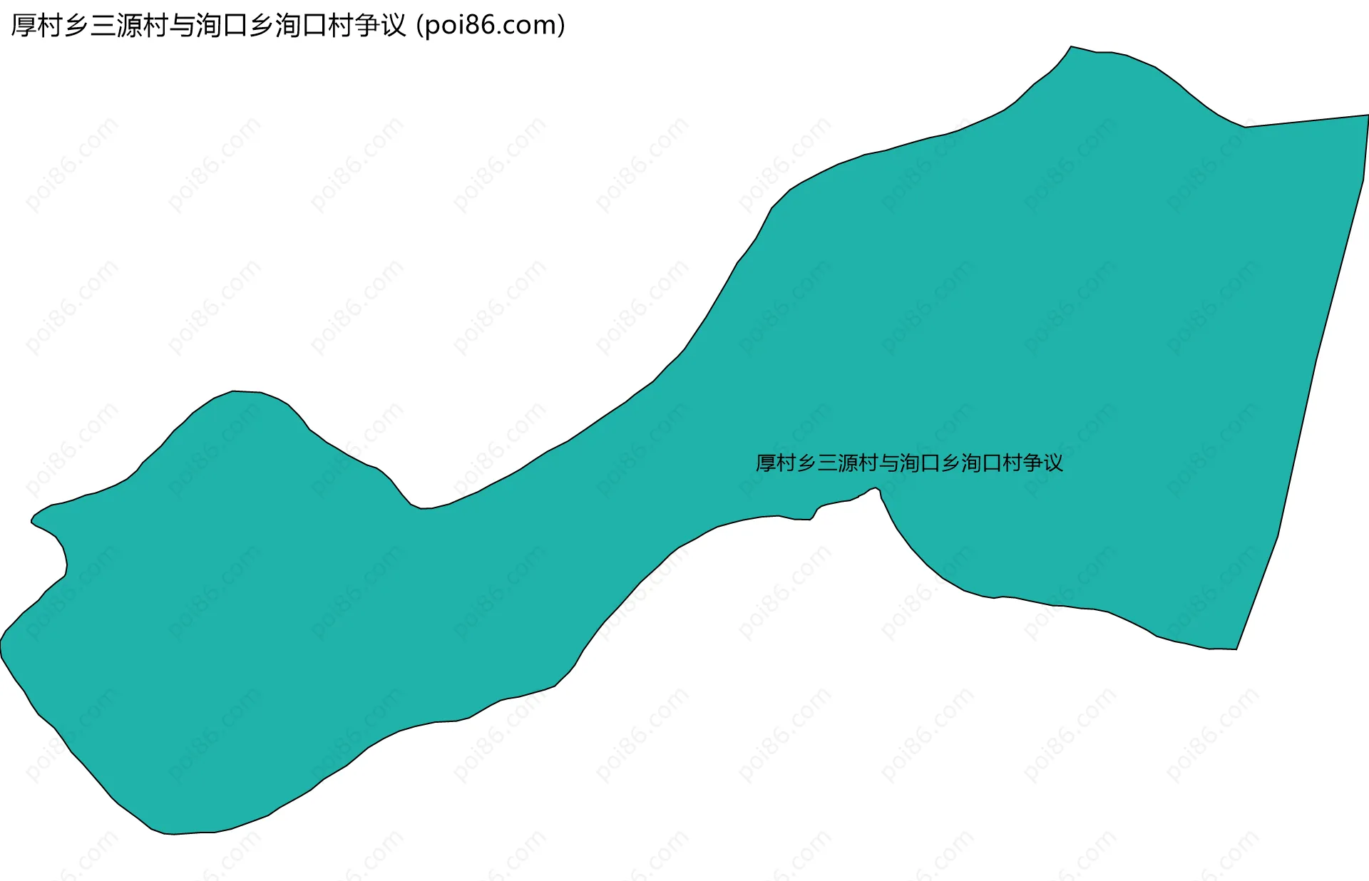 厚村乡三源村与洵口乡洵口村争议边界地图