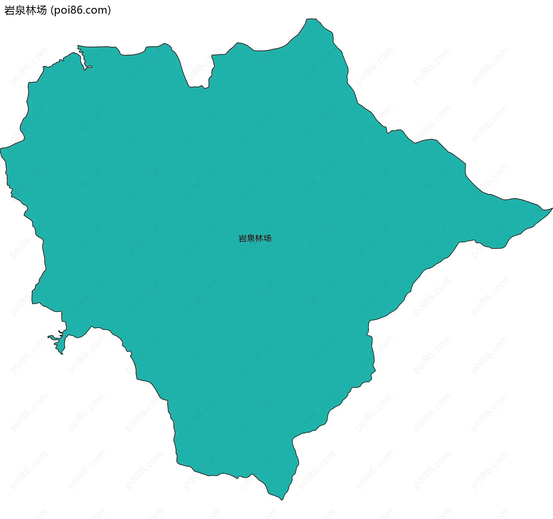 岩泉林场边界地图(五级行政区划)