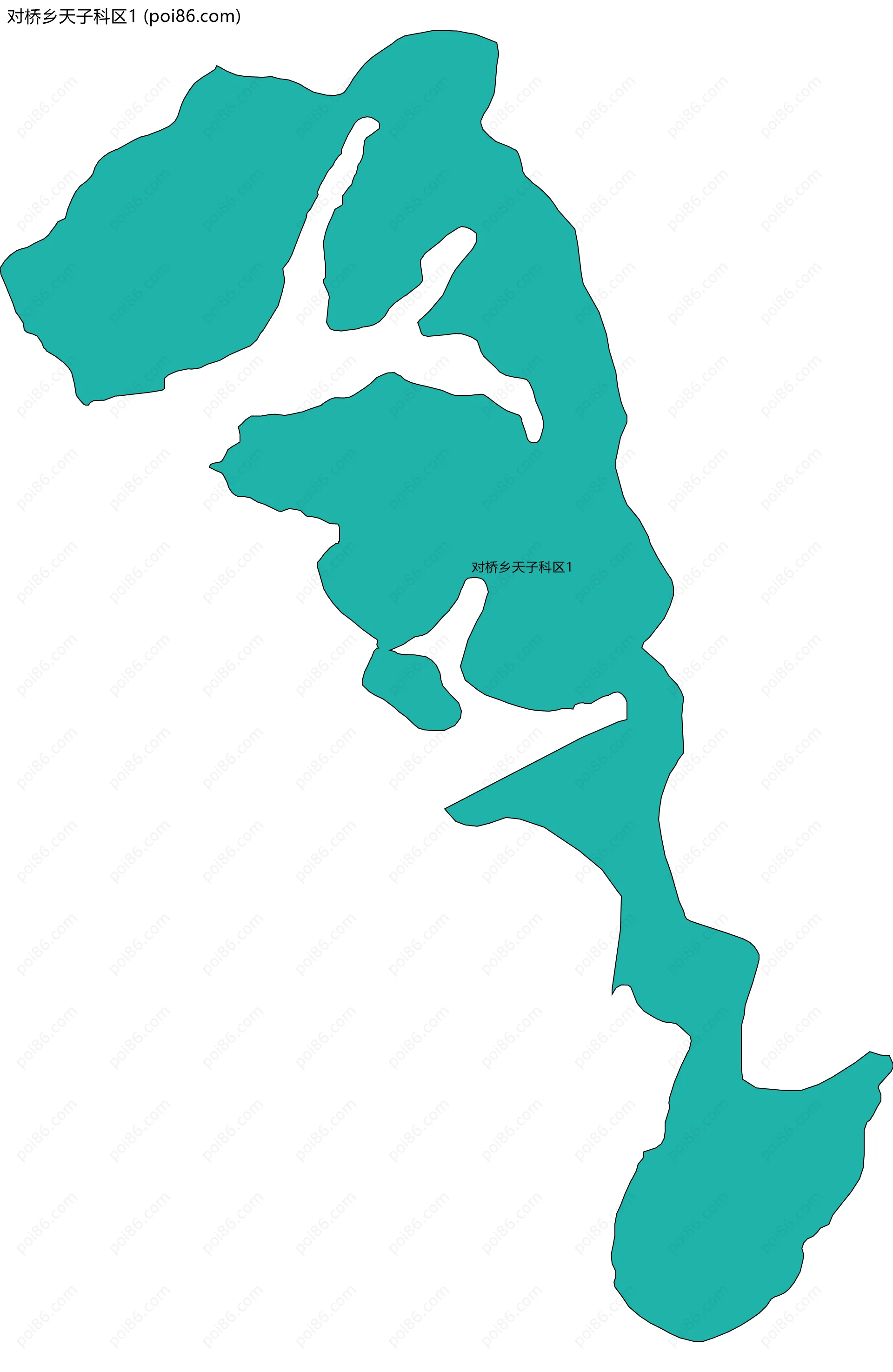 对桥乡天子科区1边界地图
