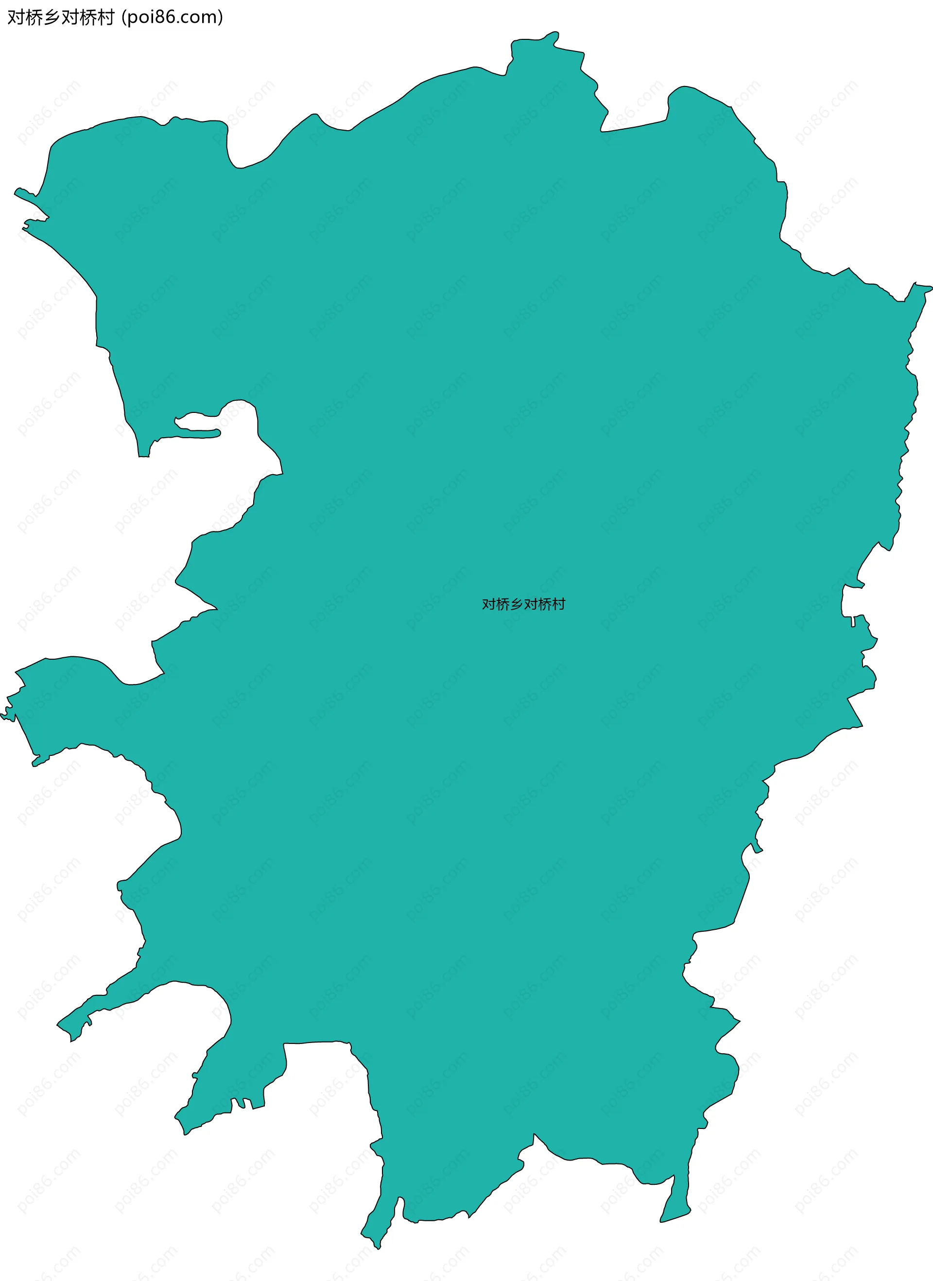 对桥乡对桥村边界地图
