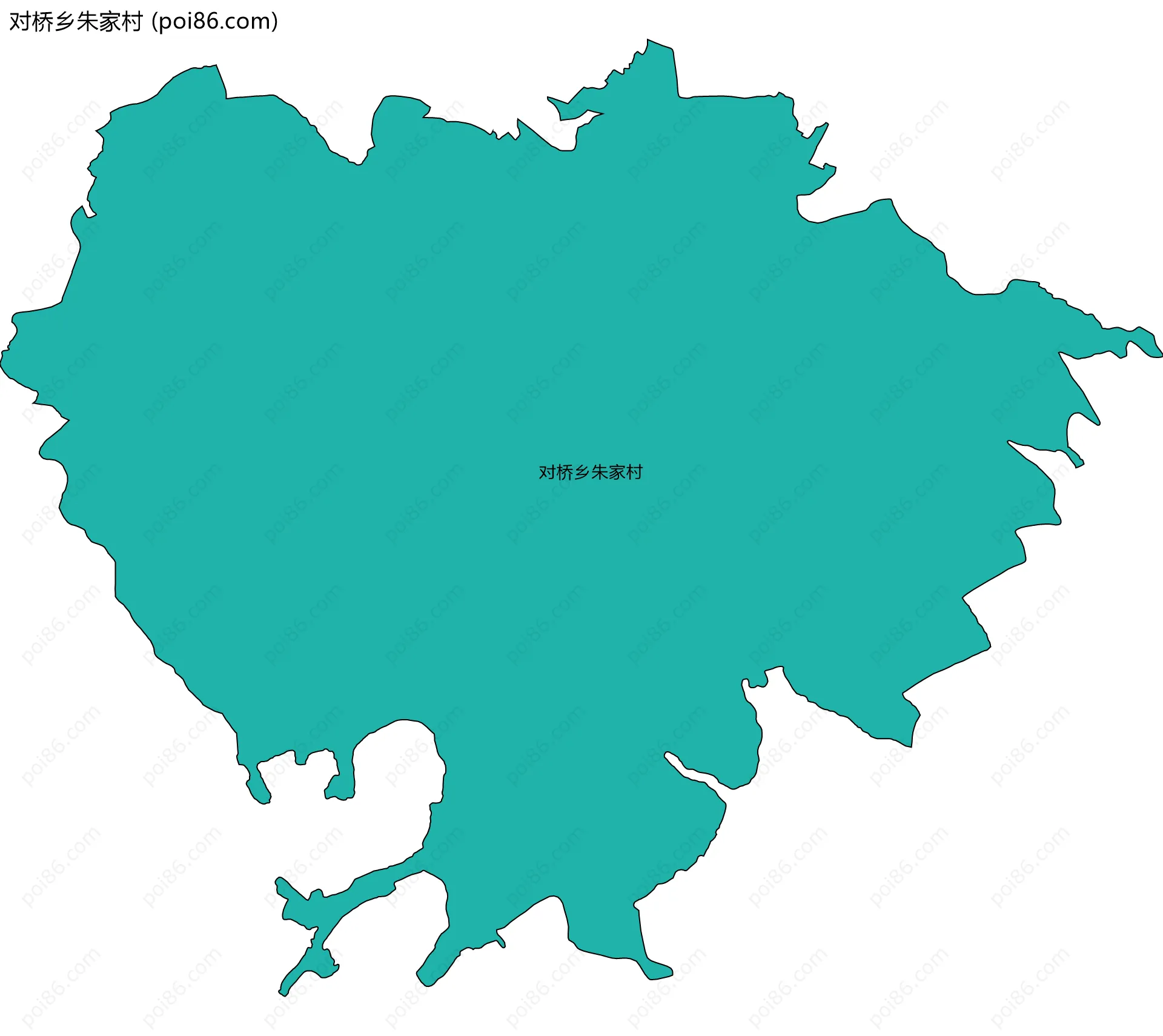 对桥乡朱家村边界地图