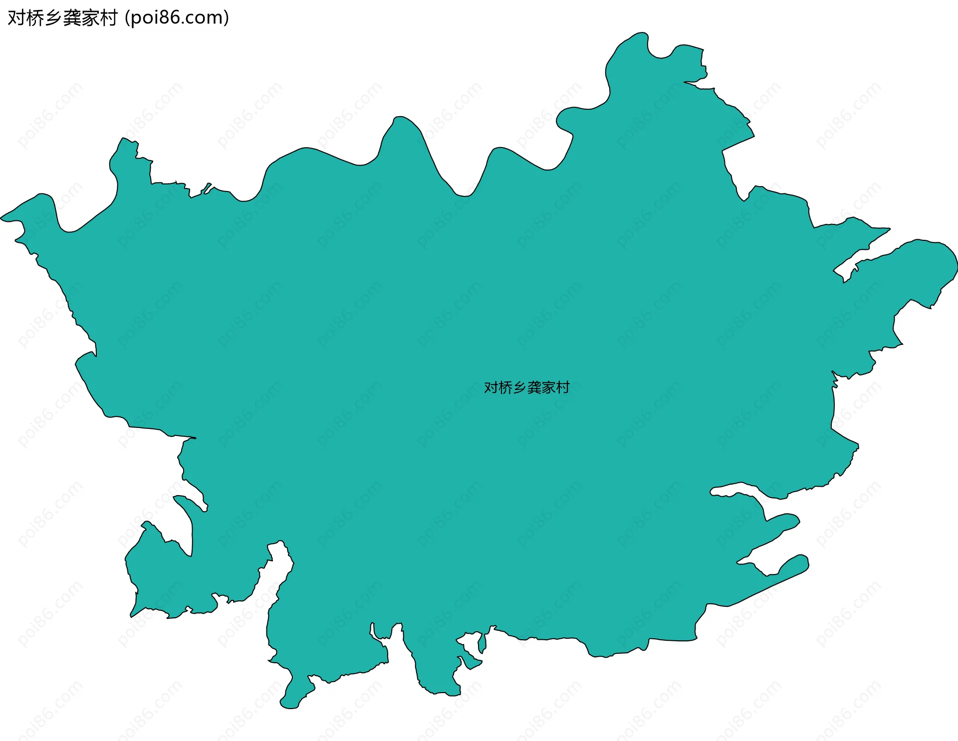 对桥乡龚家村边界地图