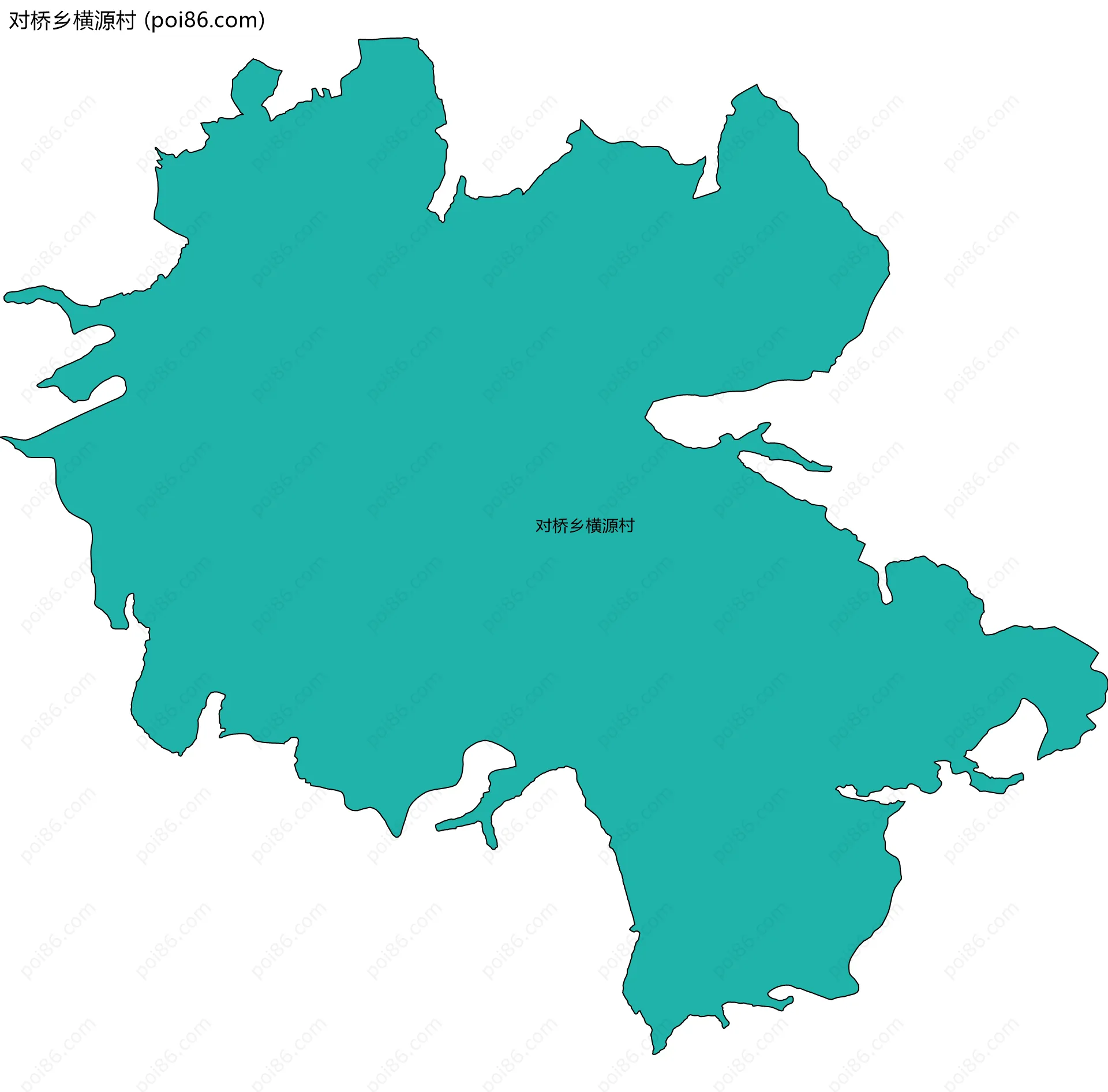 对桥乡横源村边界地图