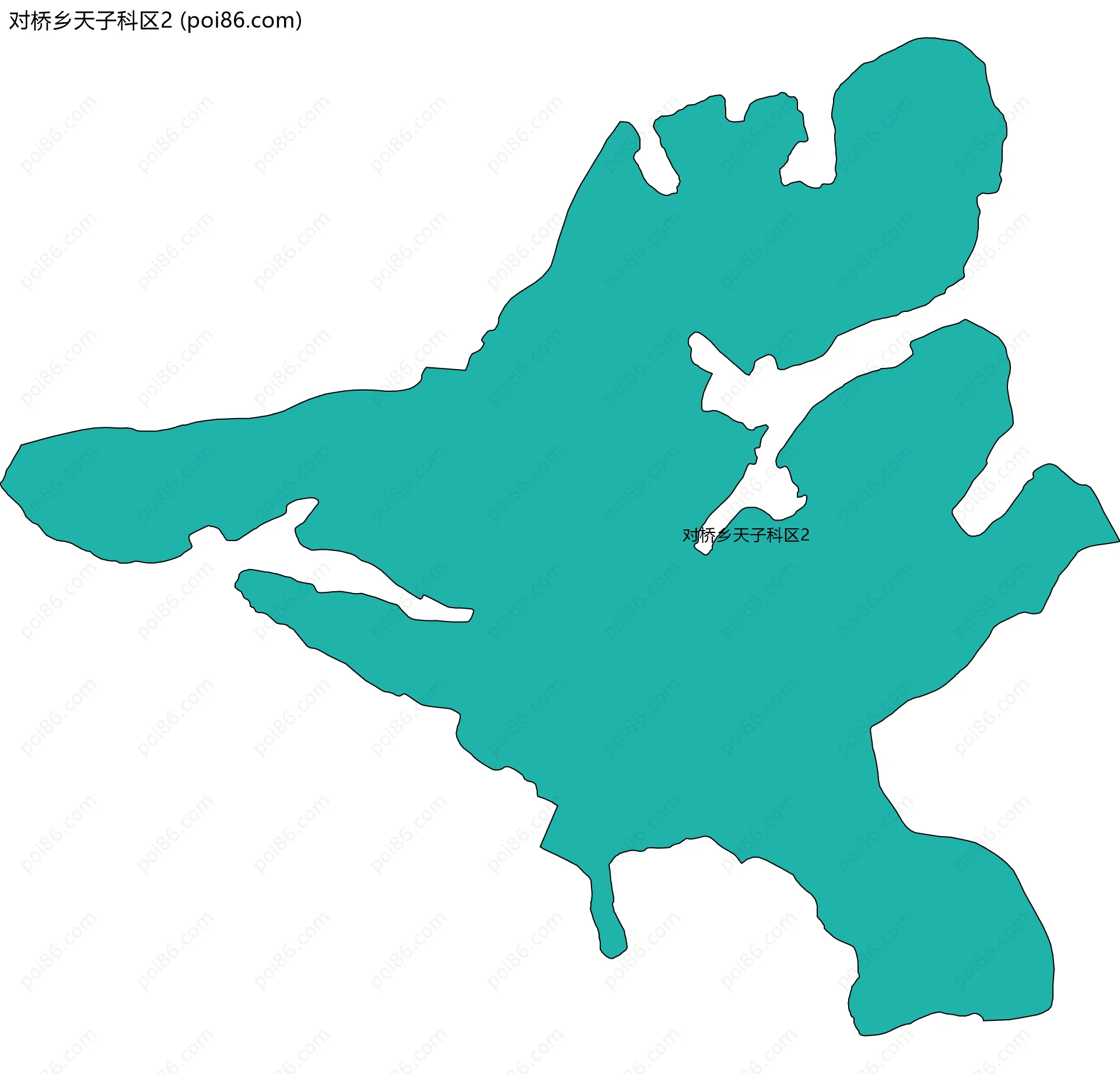 对桥乡天子科区2边界地图