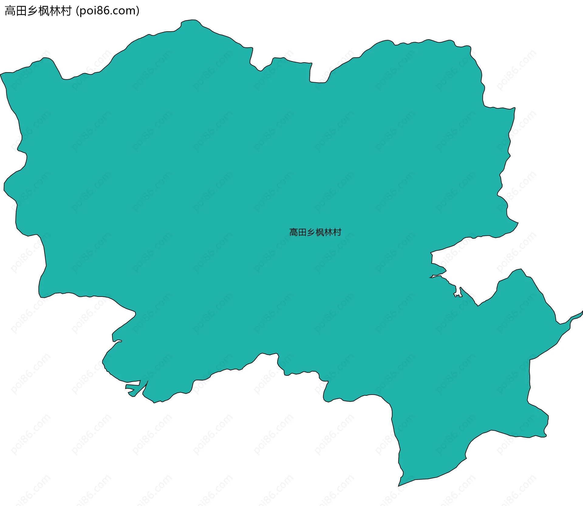 高田乡枫林村边界地图