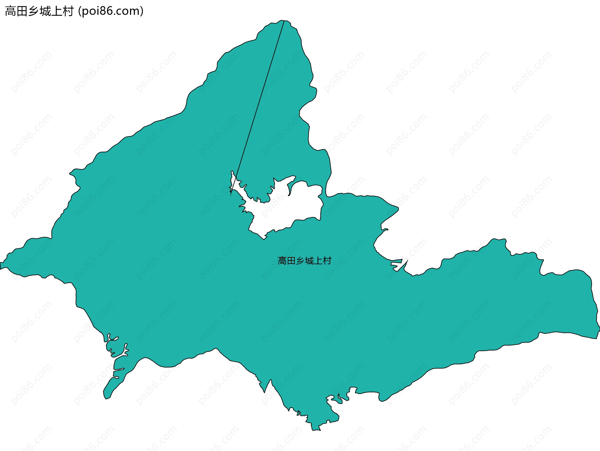 高田乡城上村边界地图