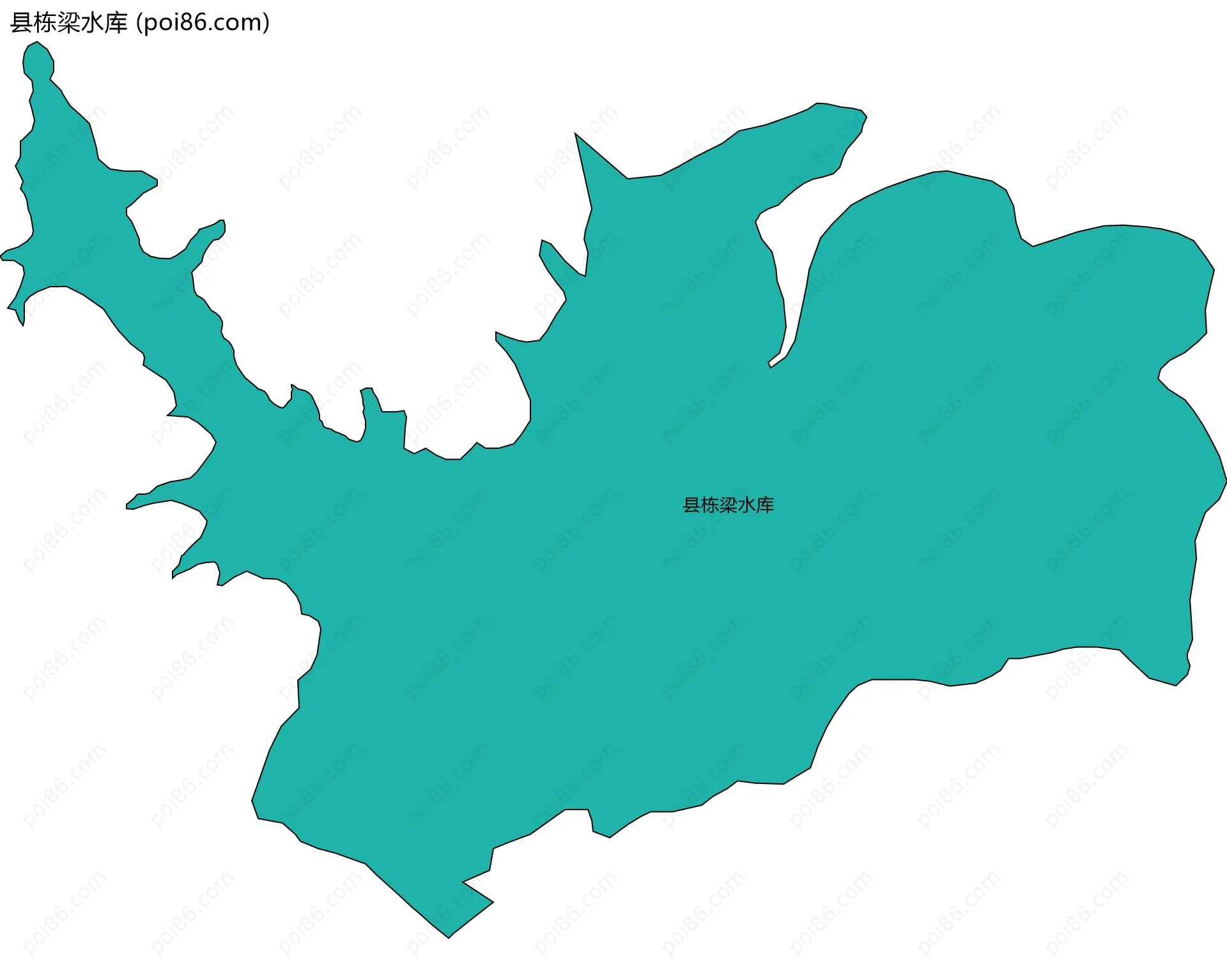 县栋梁水库边界地图