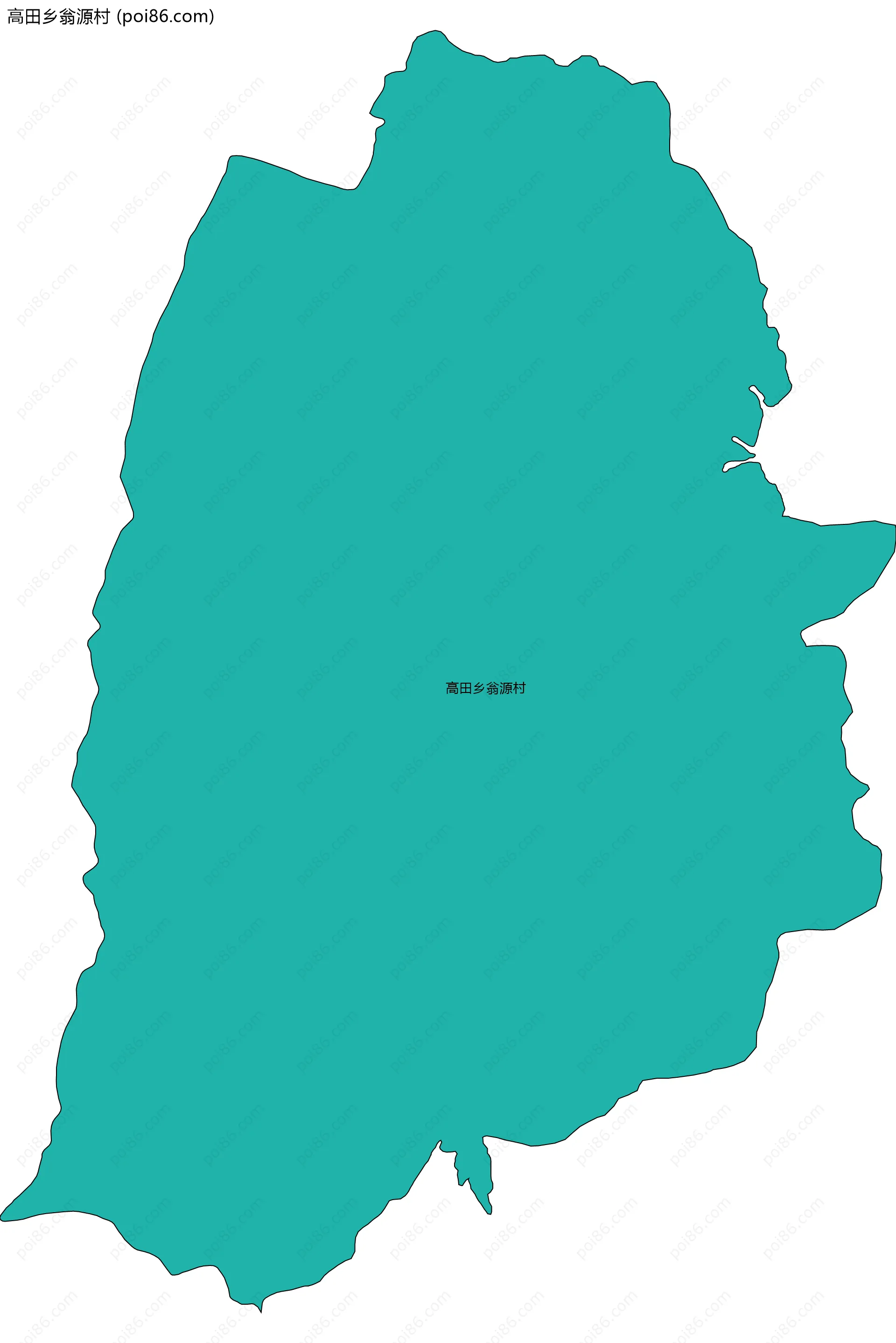 高田乡翁源村边界地图