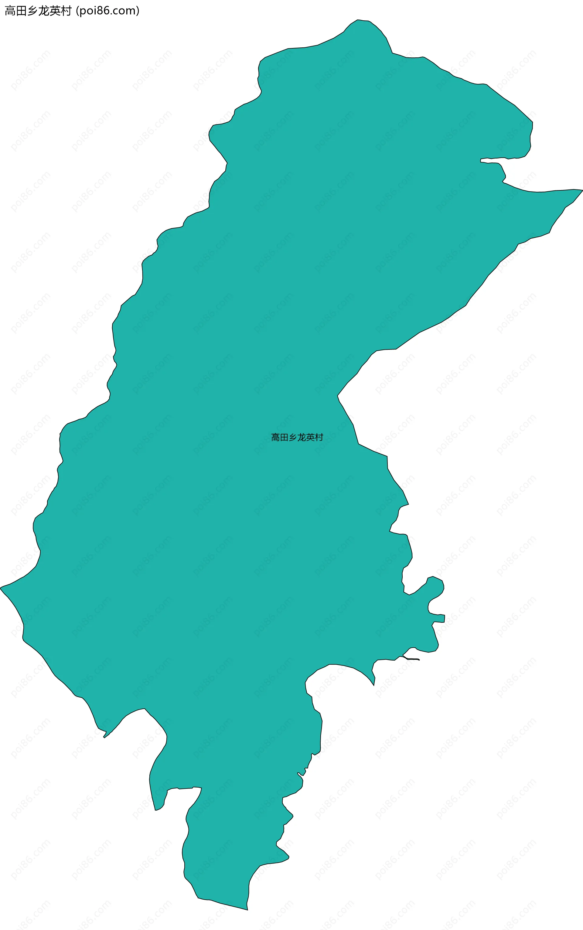 高田乡龙英村边界地图